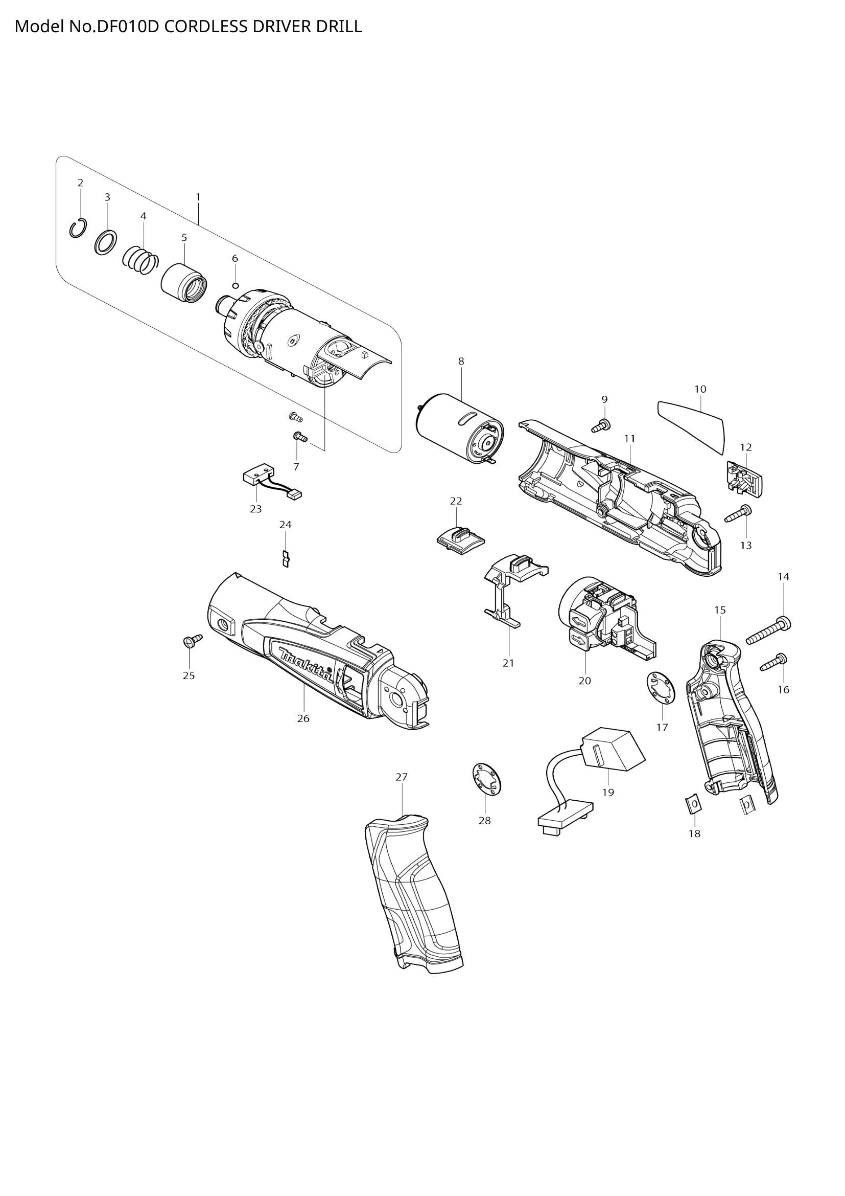 DF010D exploded view