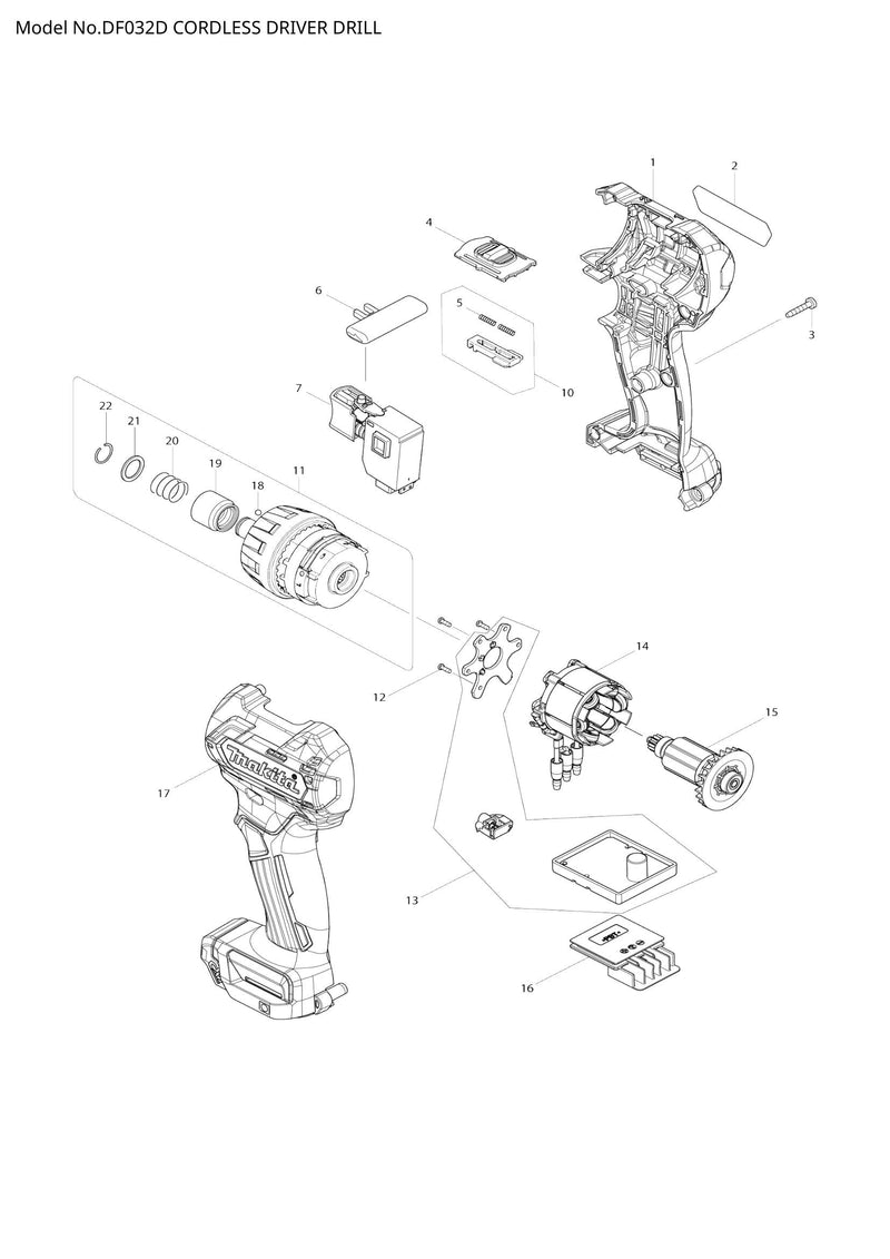 DF032D exploded view