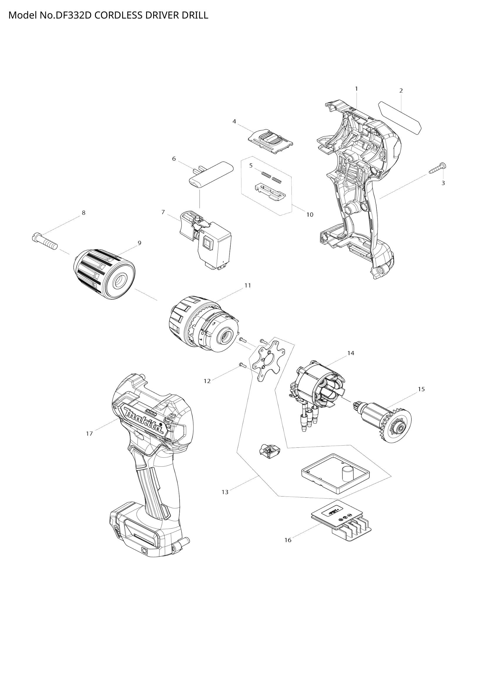 DF332D exploded view