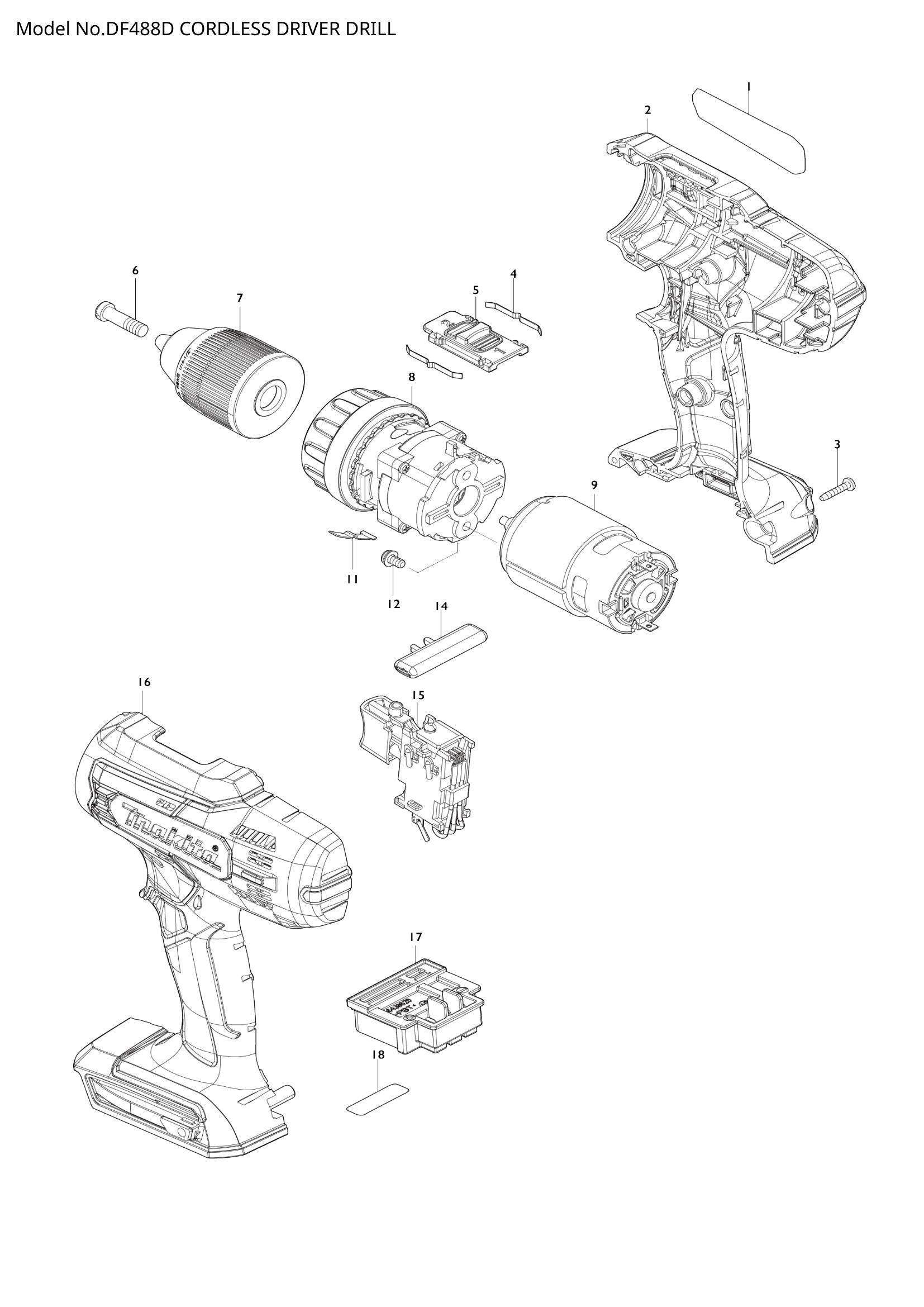 DF488D exploded view