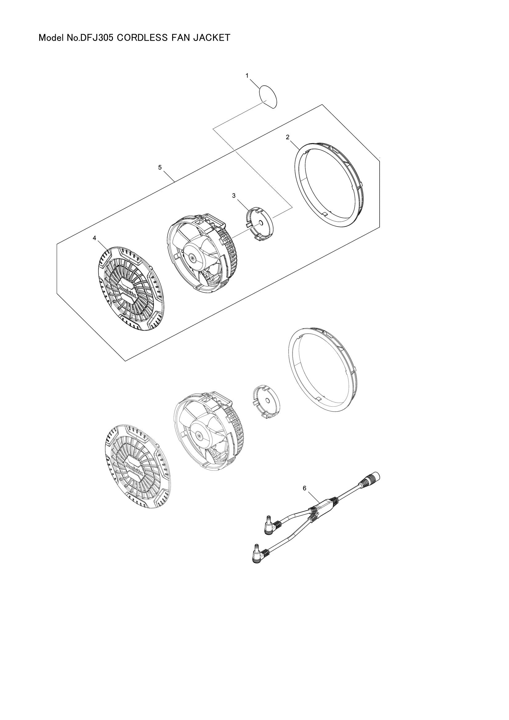 DFJ305 exploded view