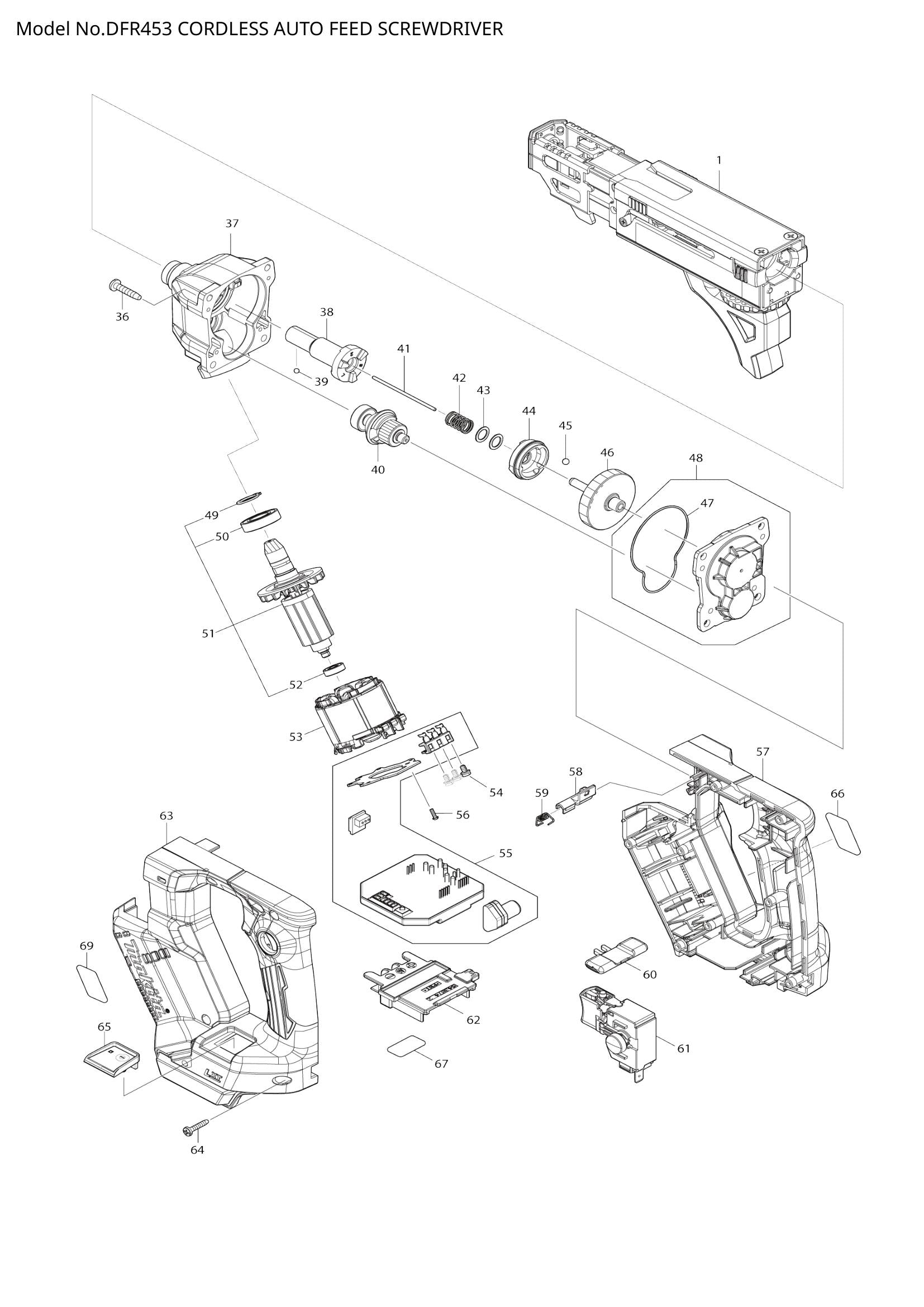 DFR453 exploded view