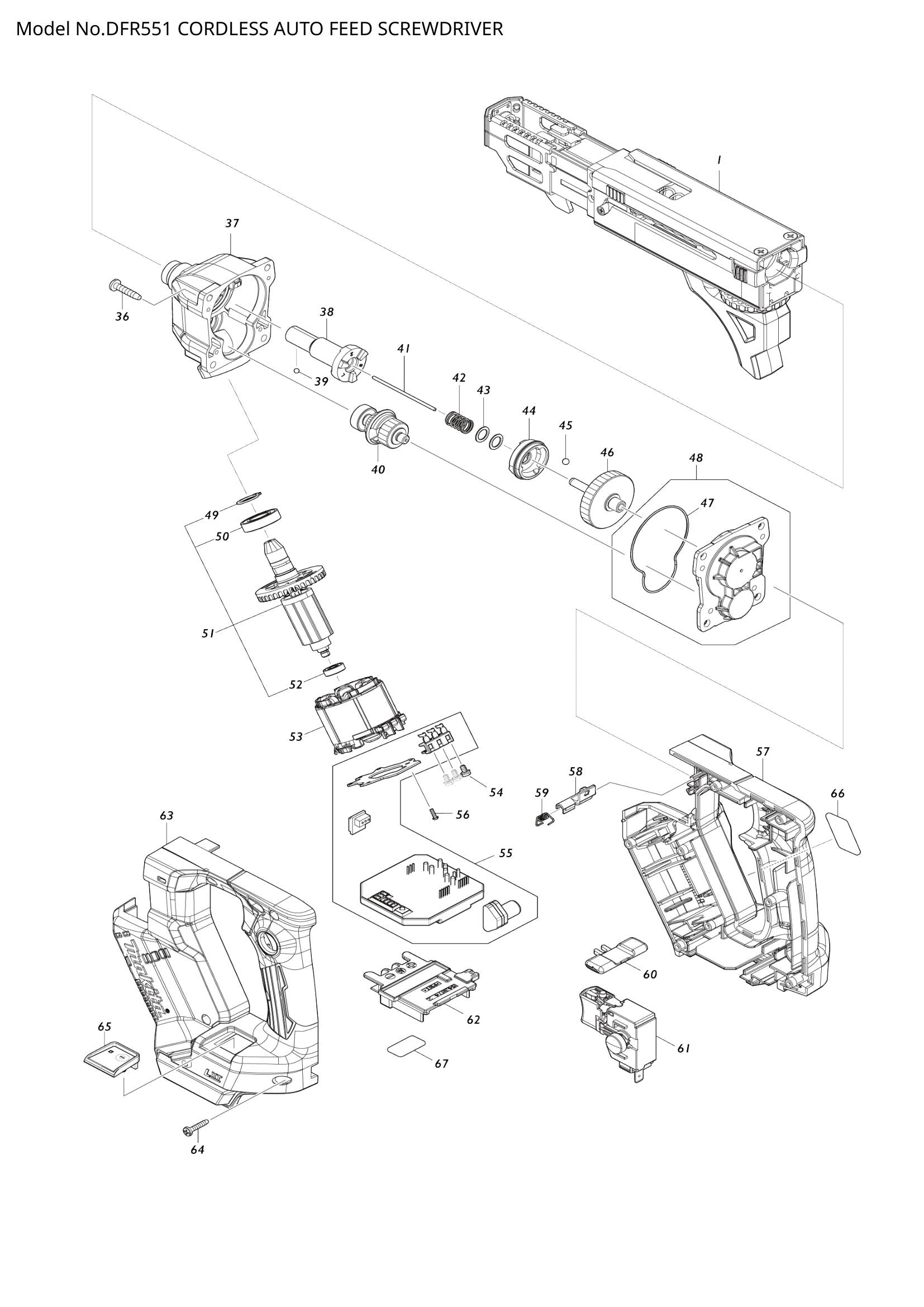 DFR551 exploded view