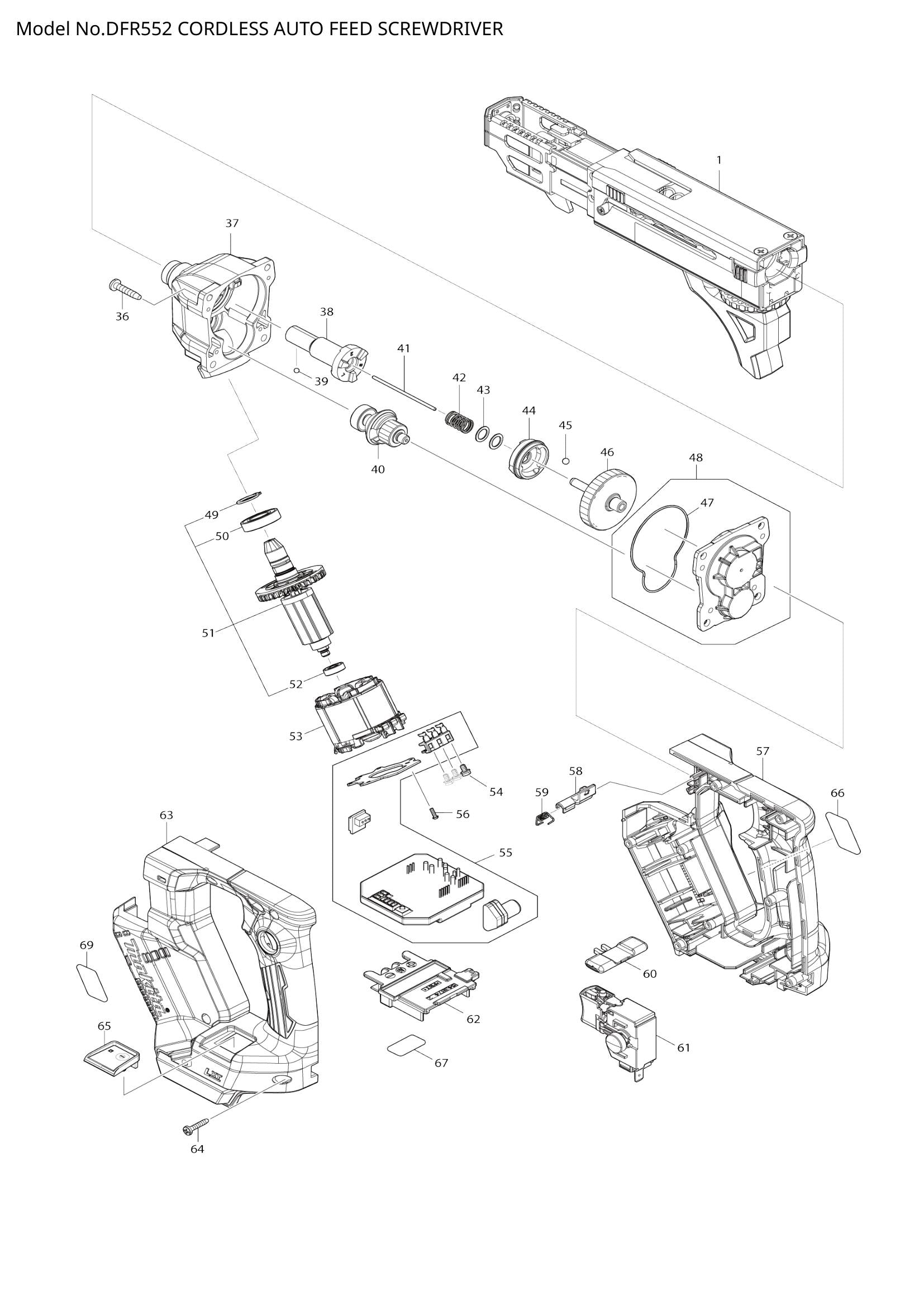 DFR552 exploded view