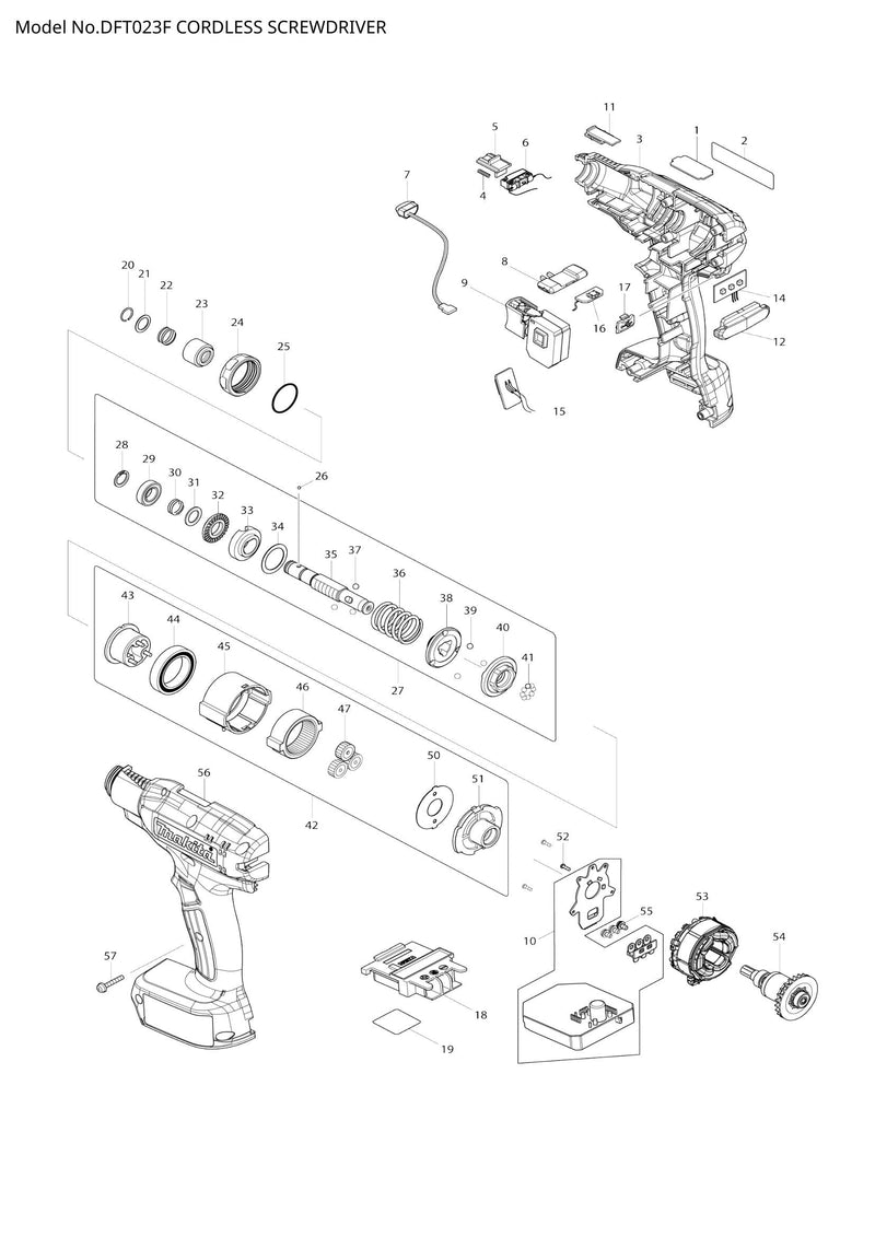 DFT023F exploded view