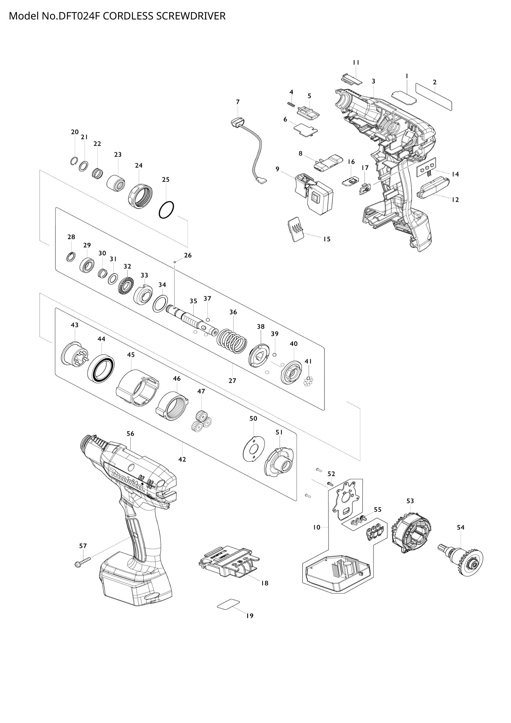 DFT024F exploded view