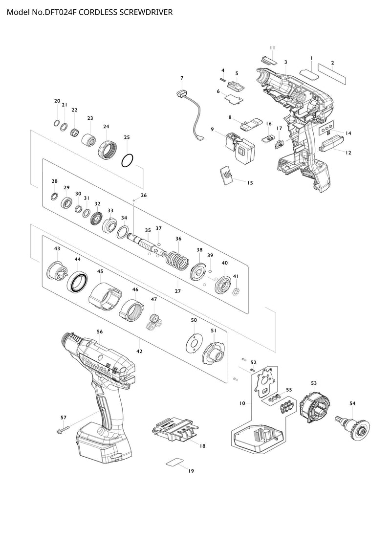 DFT024F exploded view