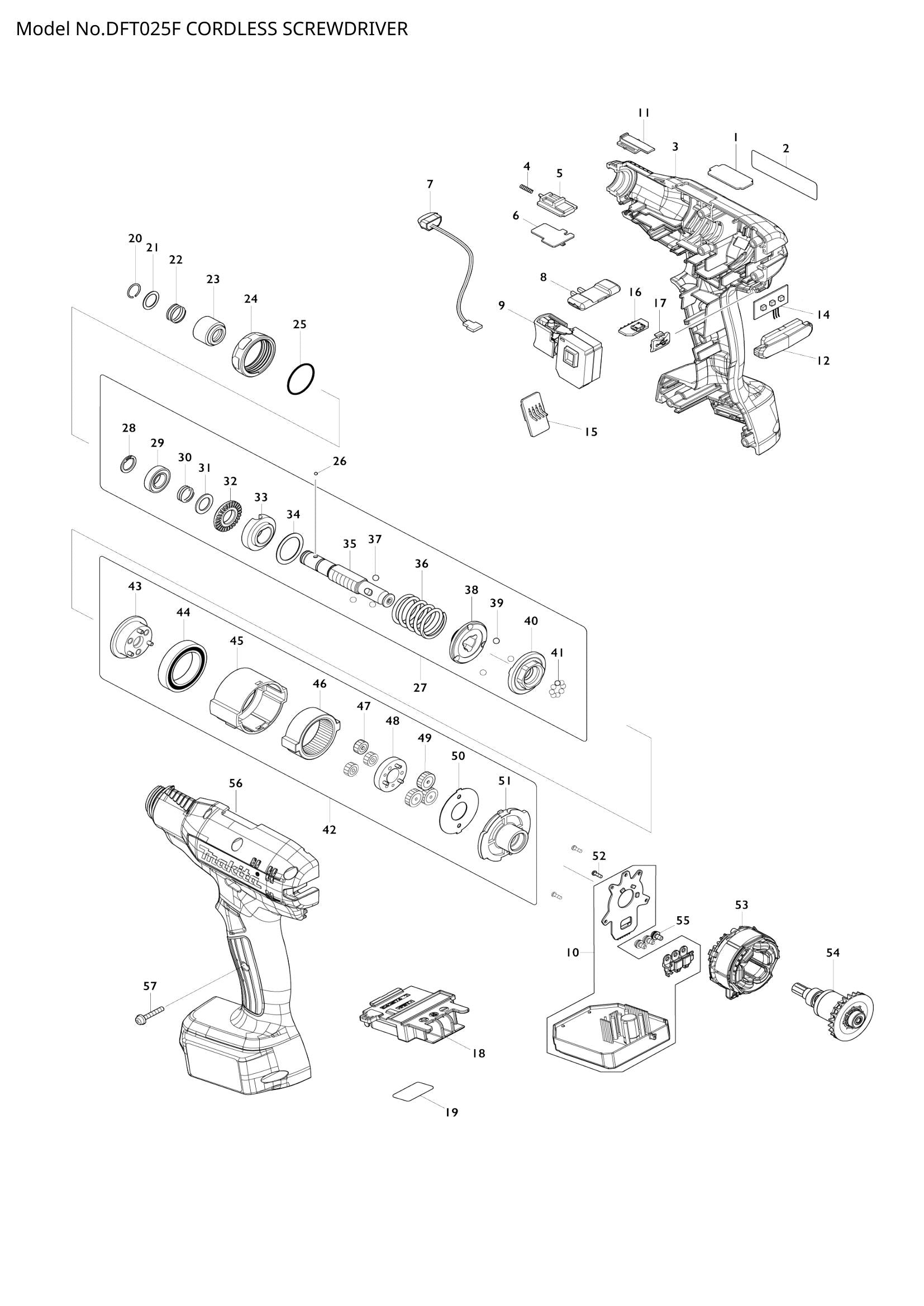 DFT025F exploded view