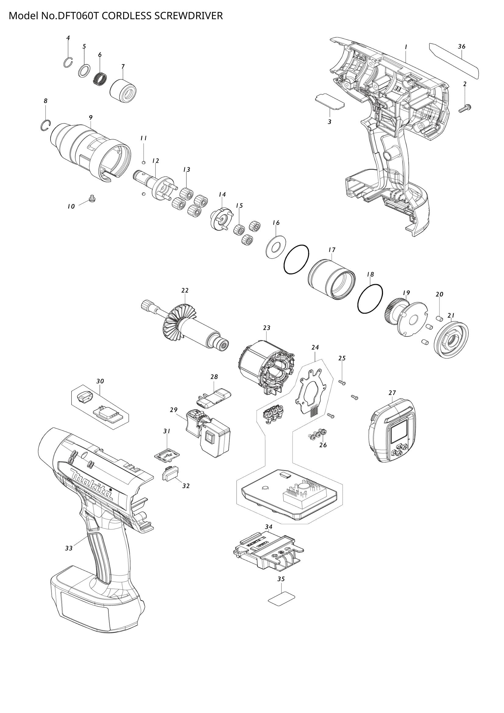 DFT060T exploded view