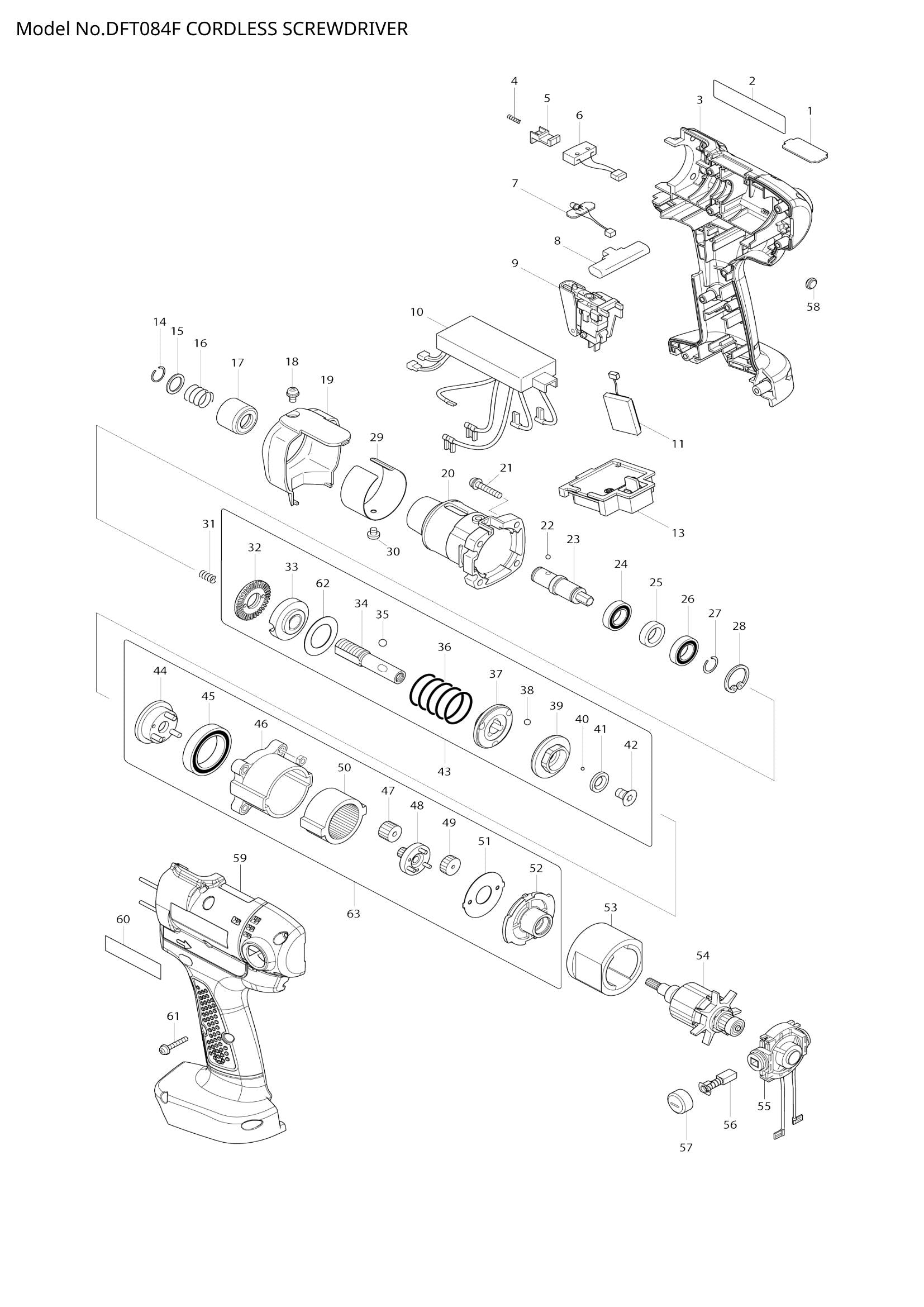 DFT084F exploded view