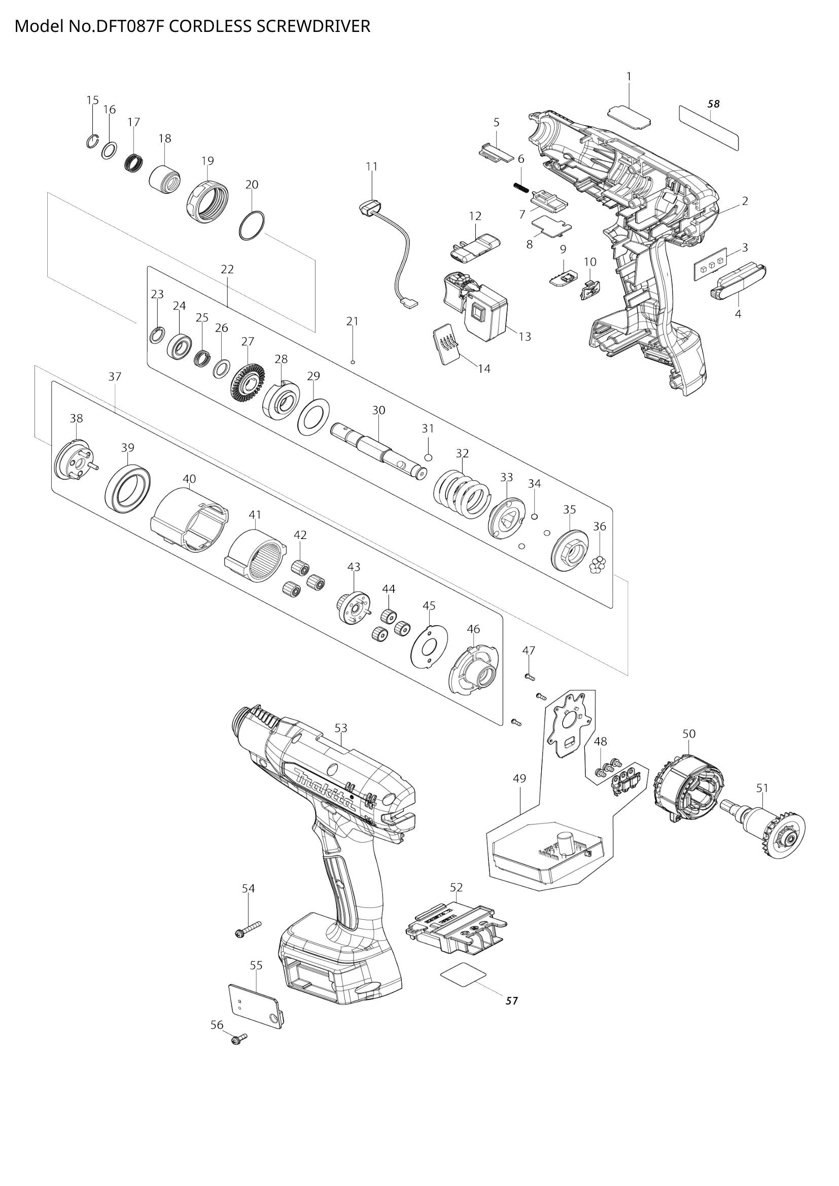 DFT087F exploded view
