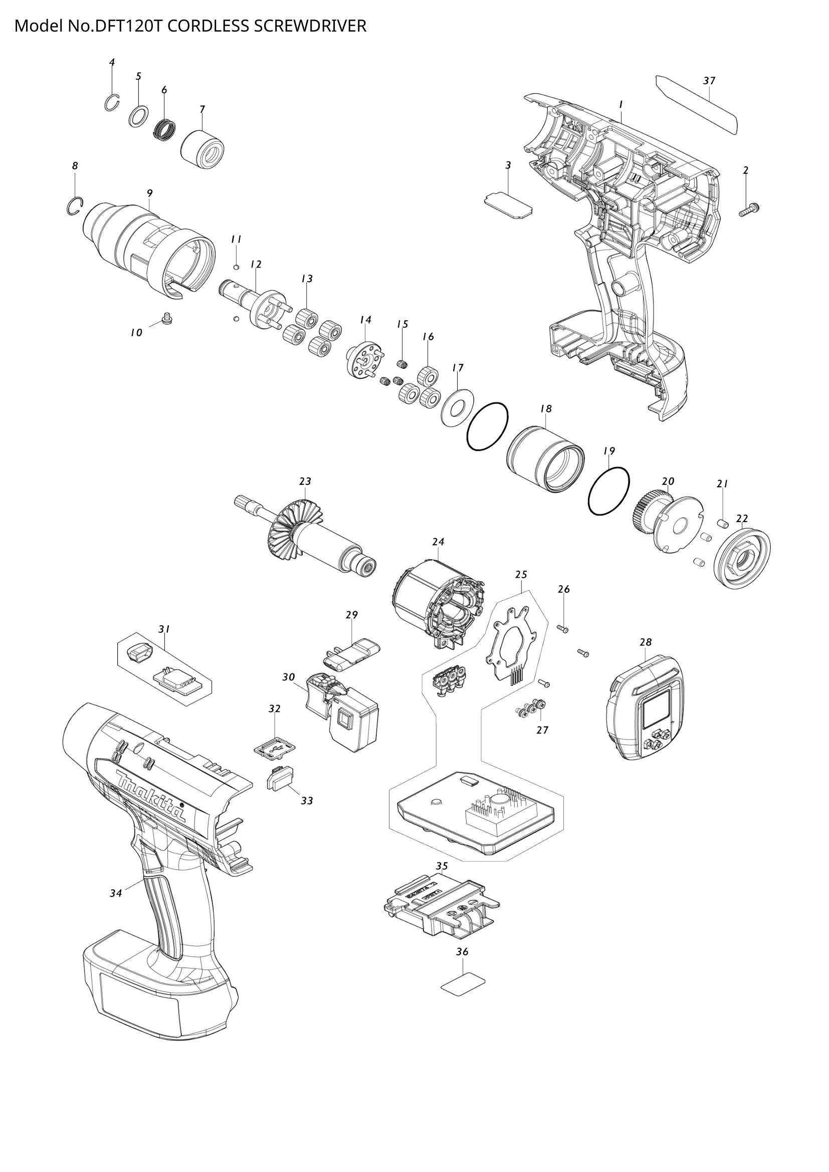 DFT120T exploded view