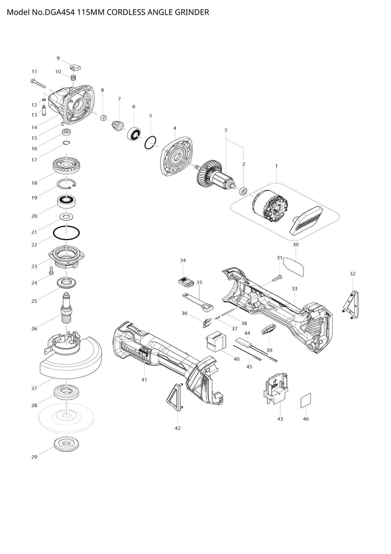 DGA454 exploded view
