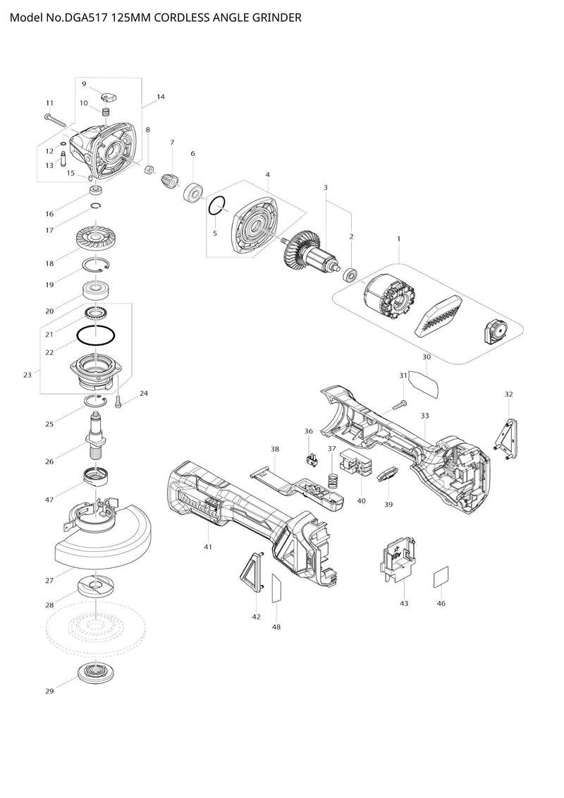DGA517 exploded view