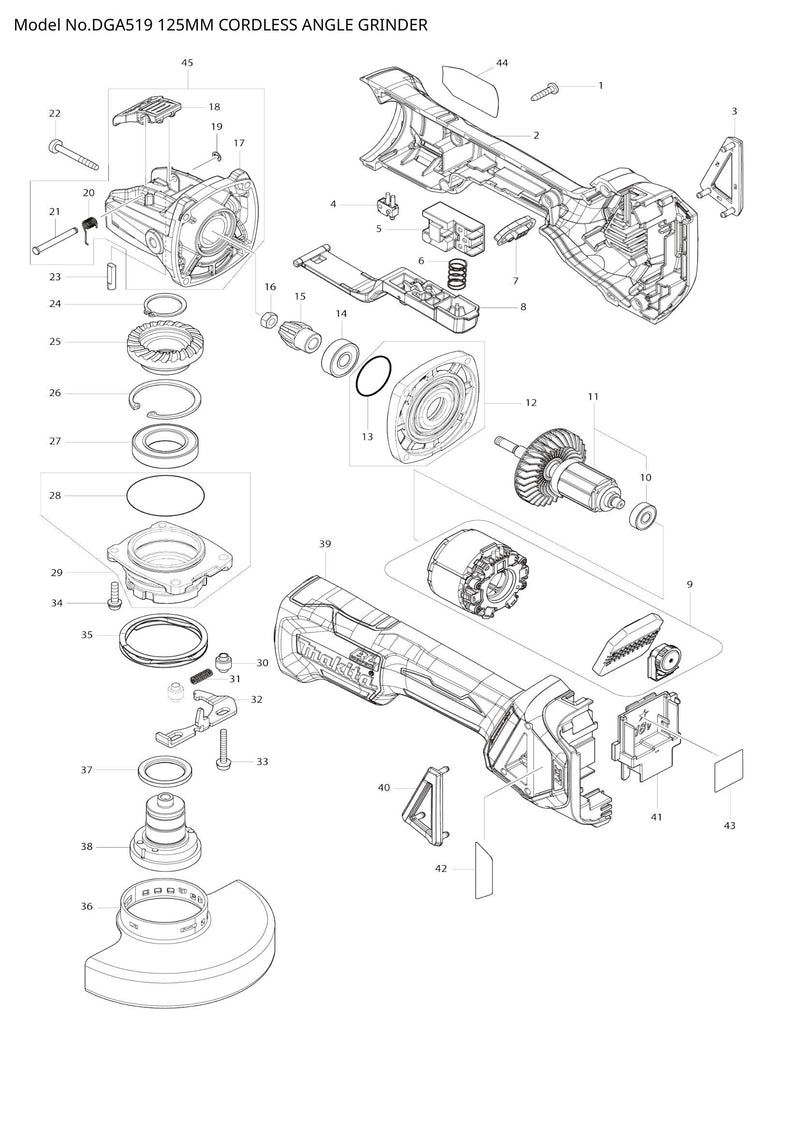 DGA519 exploded view
