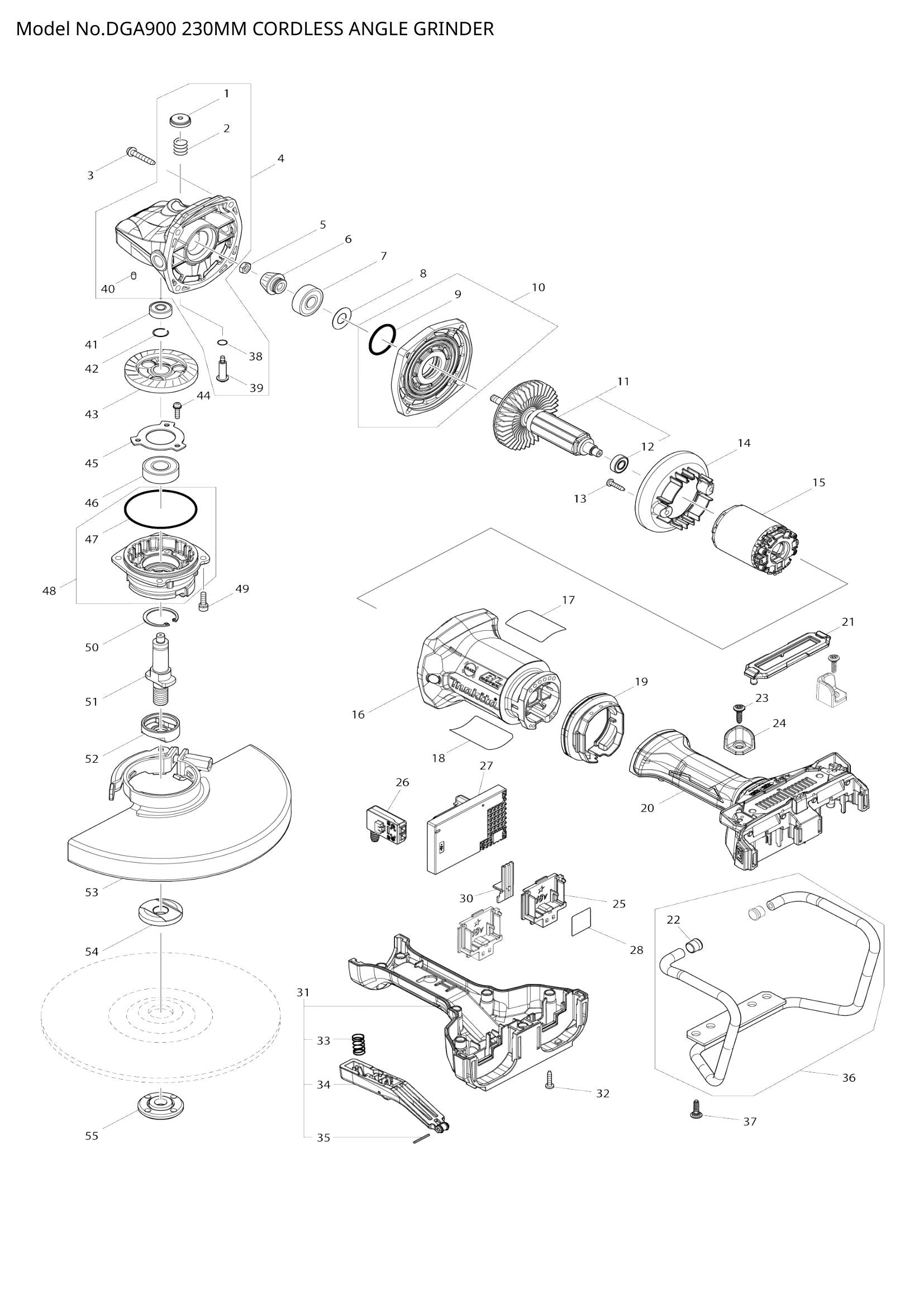DGA900 exploded view