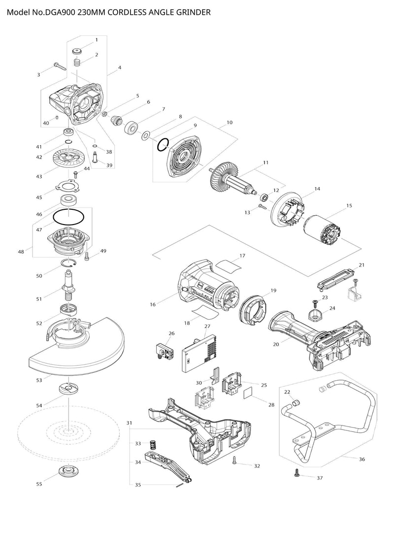 DGA900 exploded view
