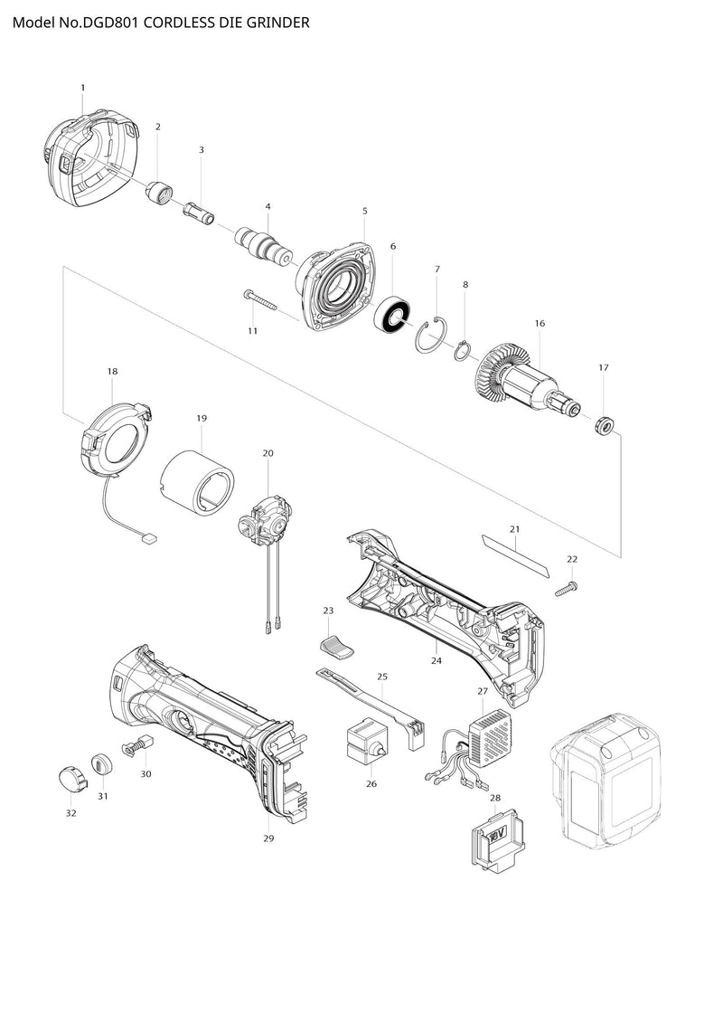 DGD801 exploded view