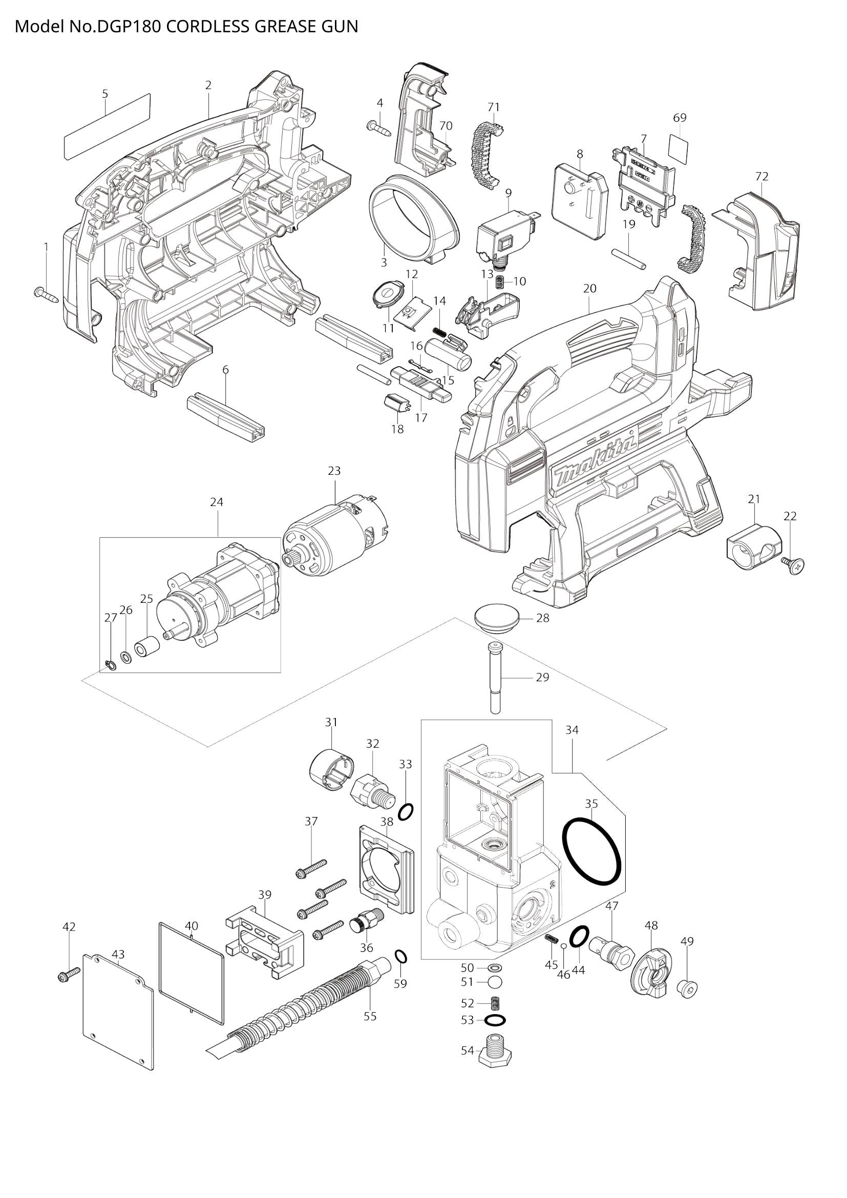 DGP180 exploded view