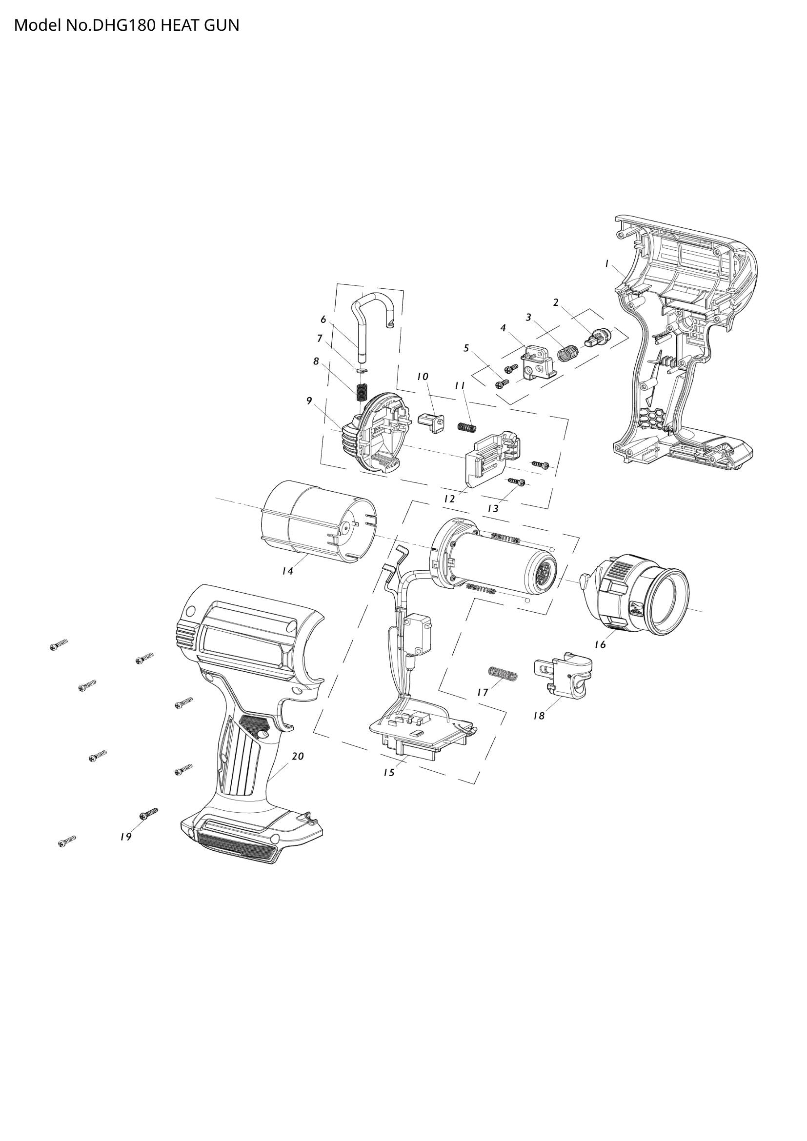 DHG180 exploded view