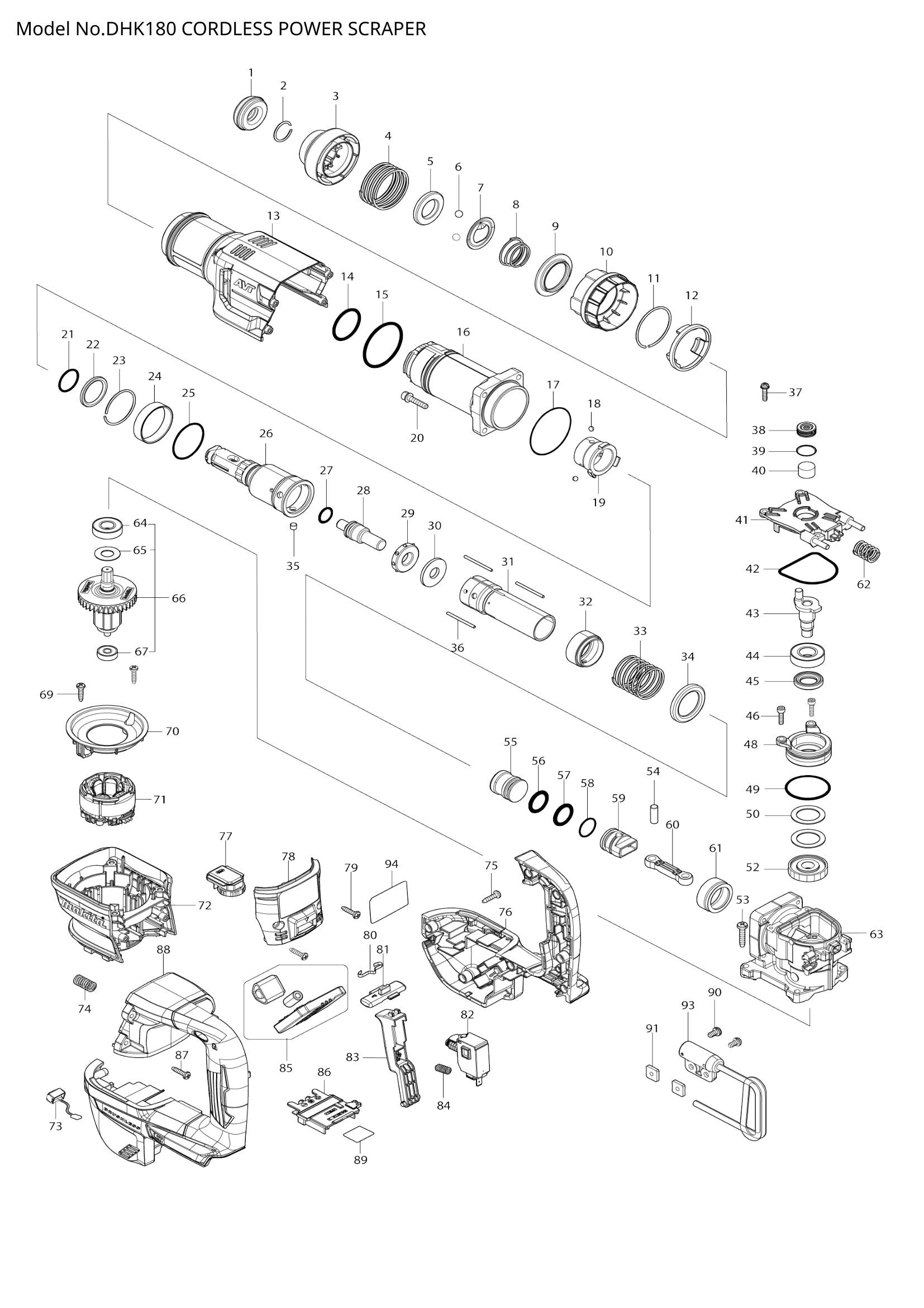 DHK180 exploded view