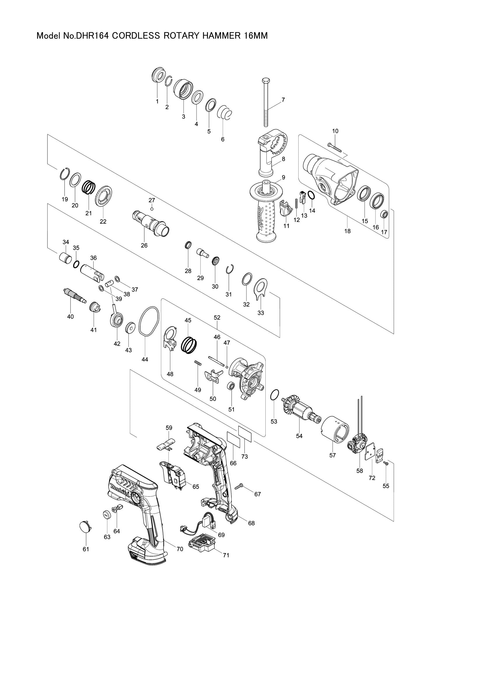 DHR164 exploded view