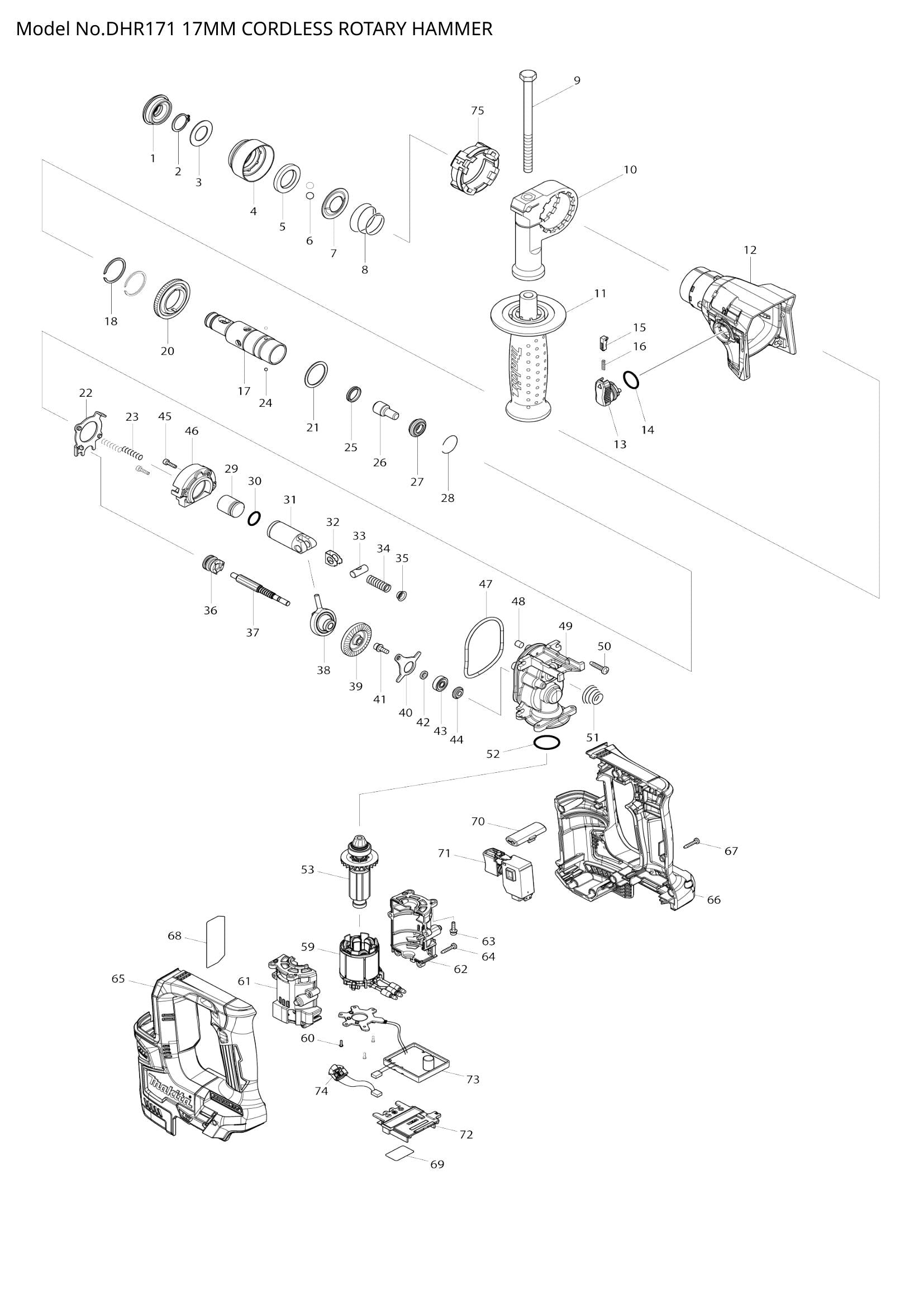 DHR171 exploded view