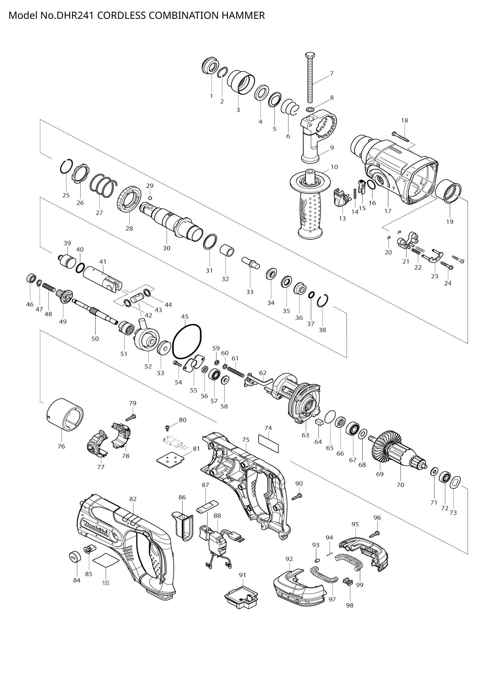 DHR241 exploded view