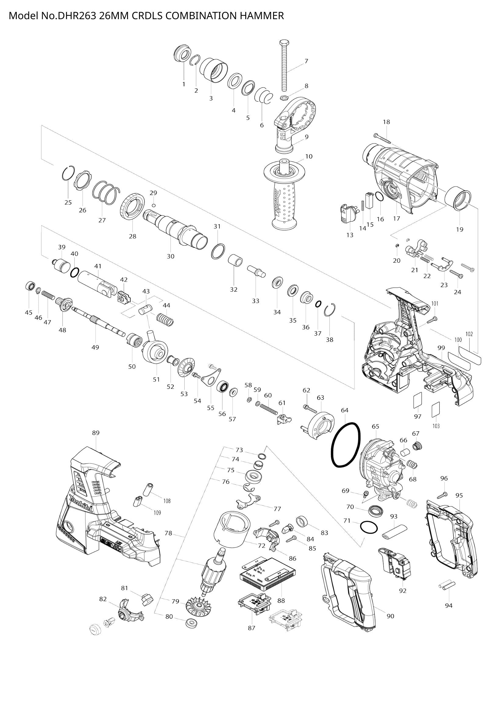 DHR263 exploded view