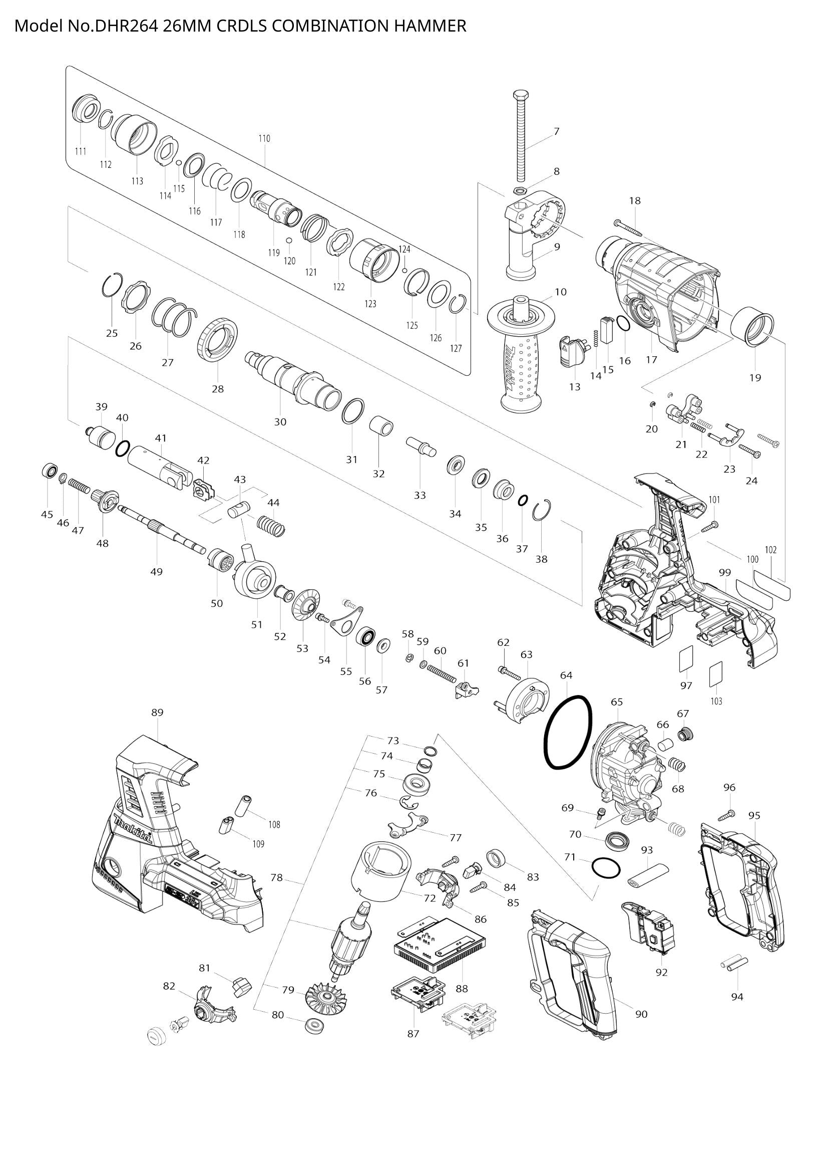 DHR264 exploded view