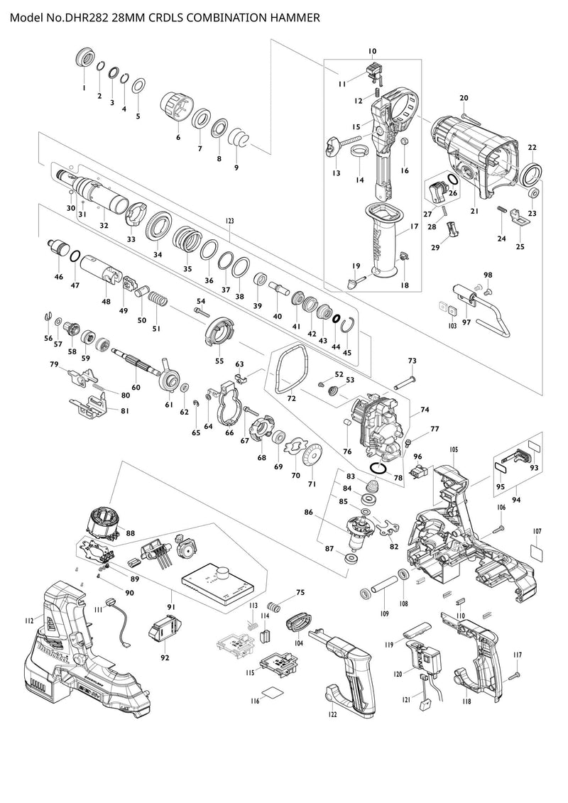 DHR282 exploded view