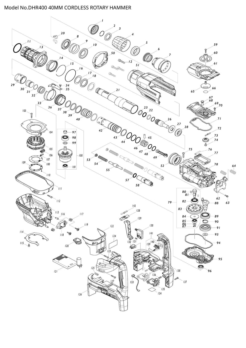 DHR400 exploded view