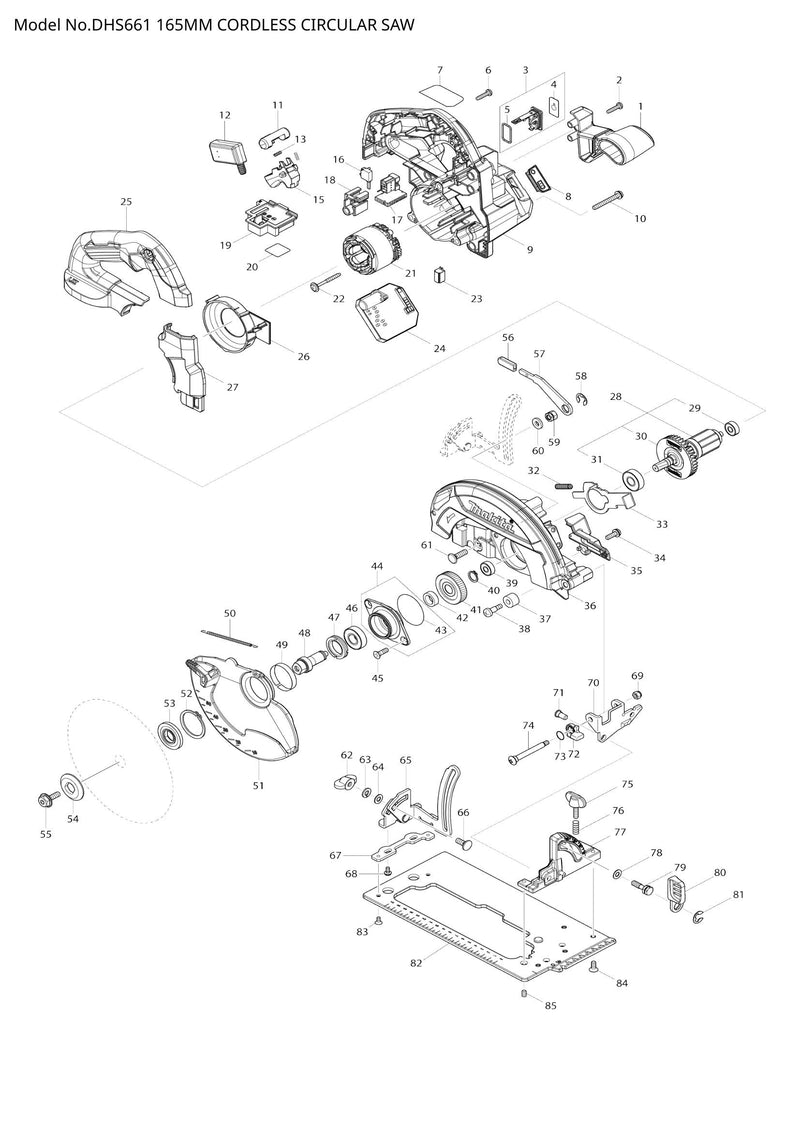 DHS661 exploded view