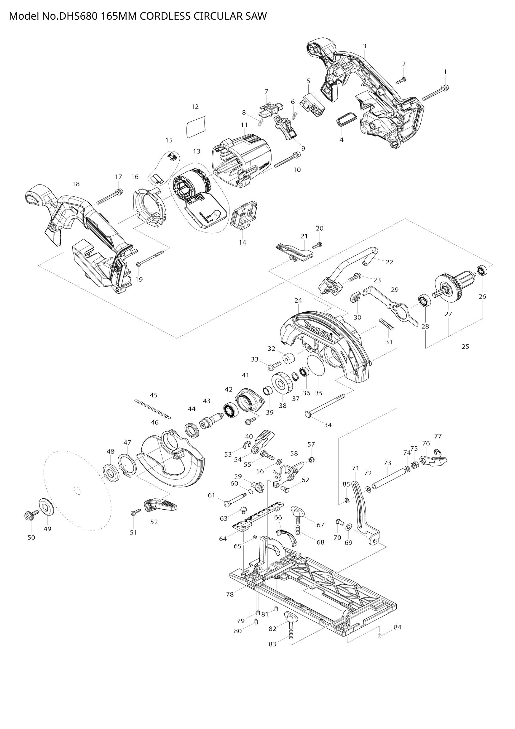 DHS680 exploded view