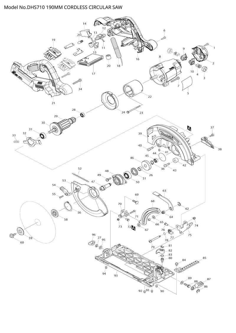 DHS710 exploded view