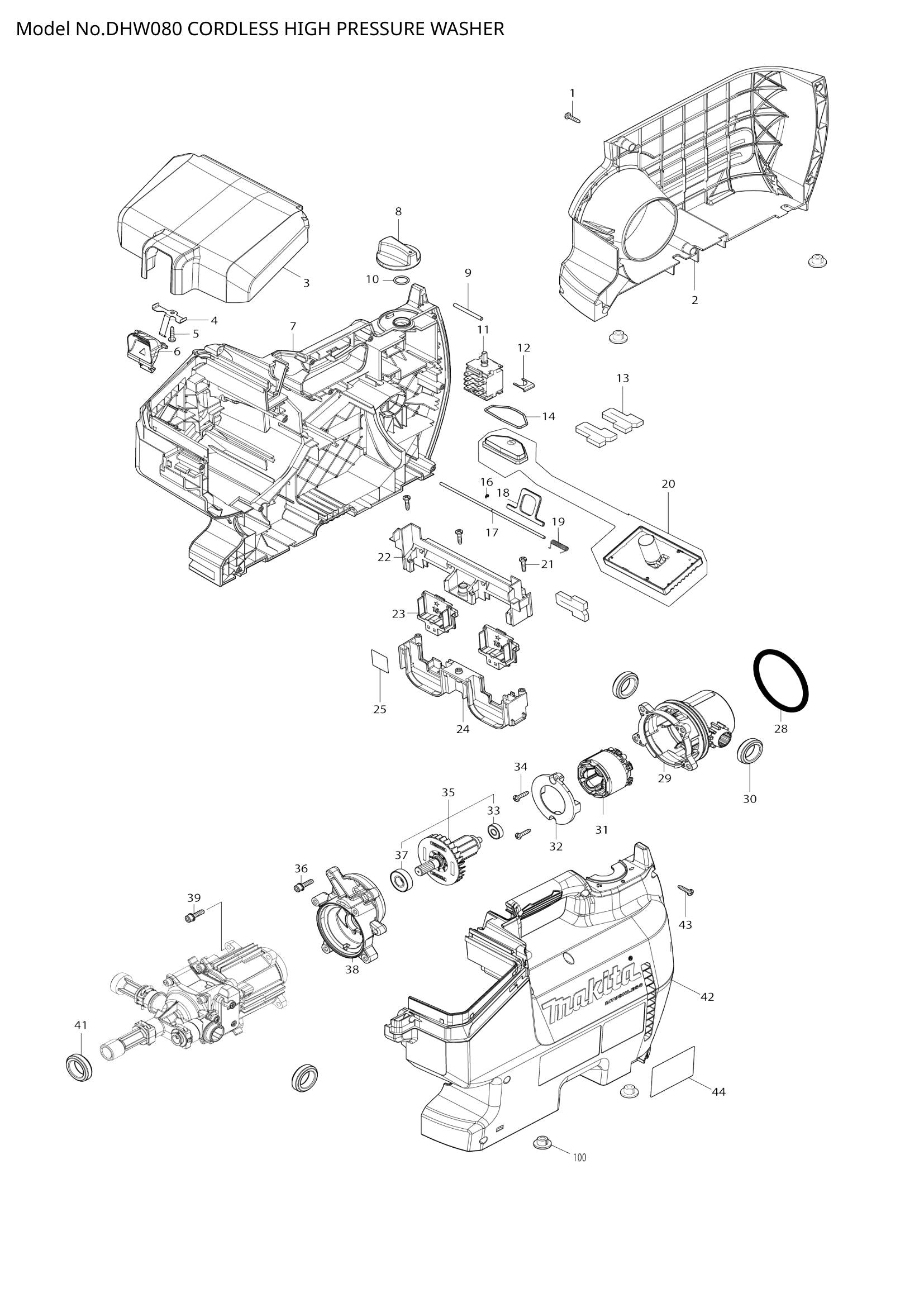 DHW080 exploded view
