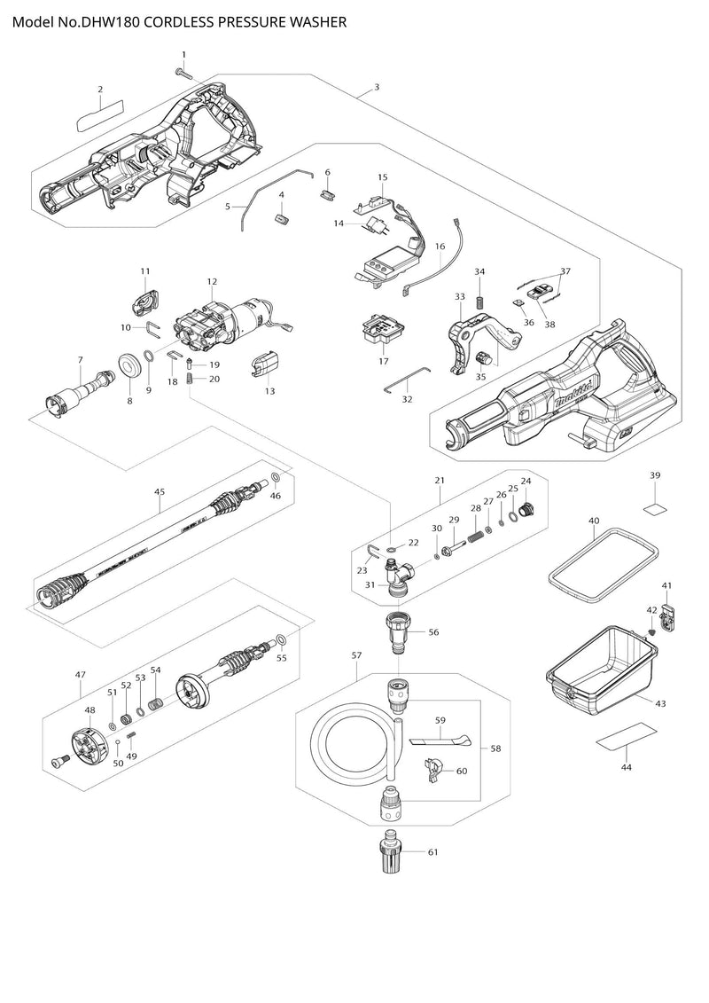 DHW180 exploded view