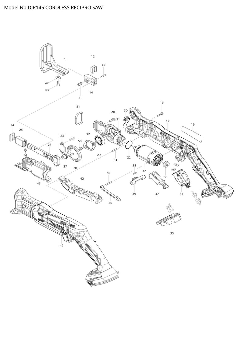DJR145 exploded view