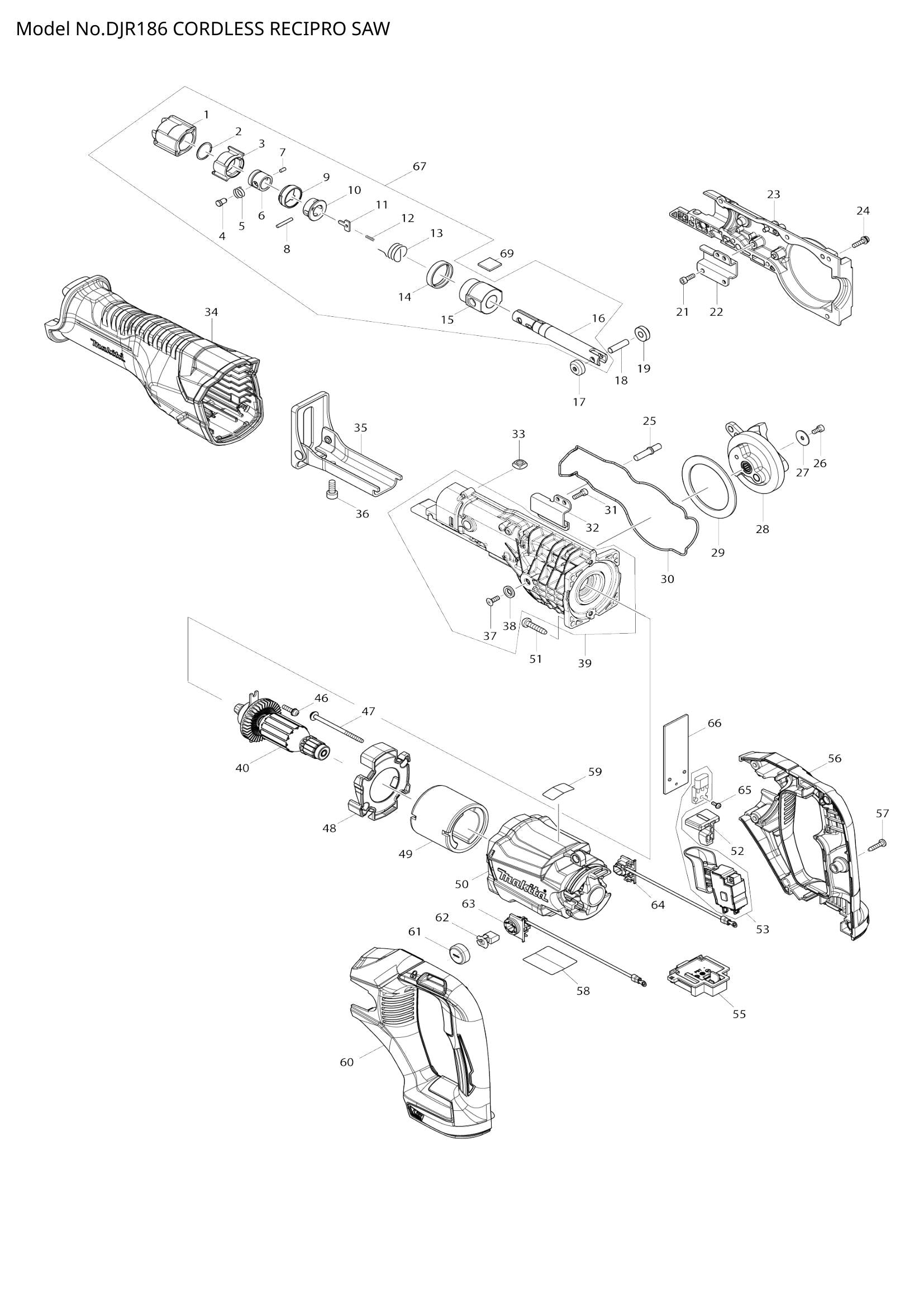 DJR186 exploded view