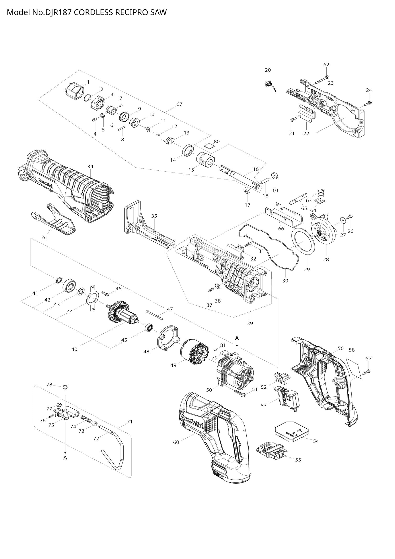 DJR187 exploded view
