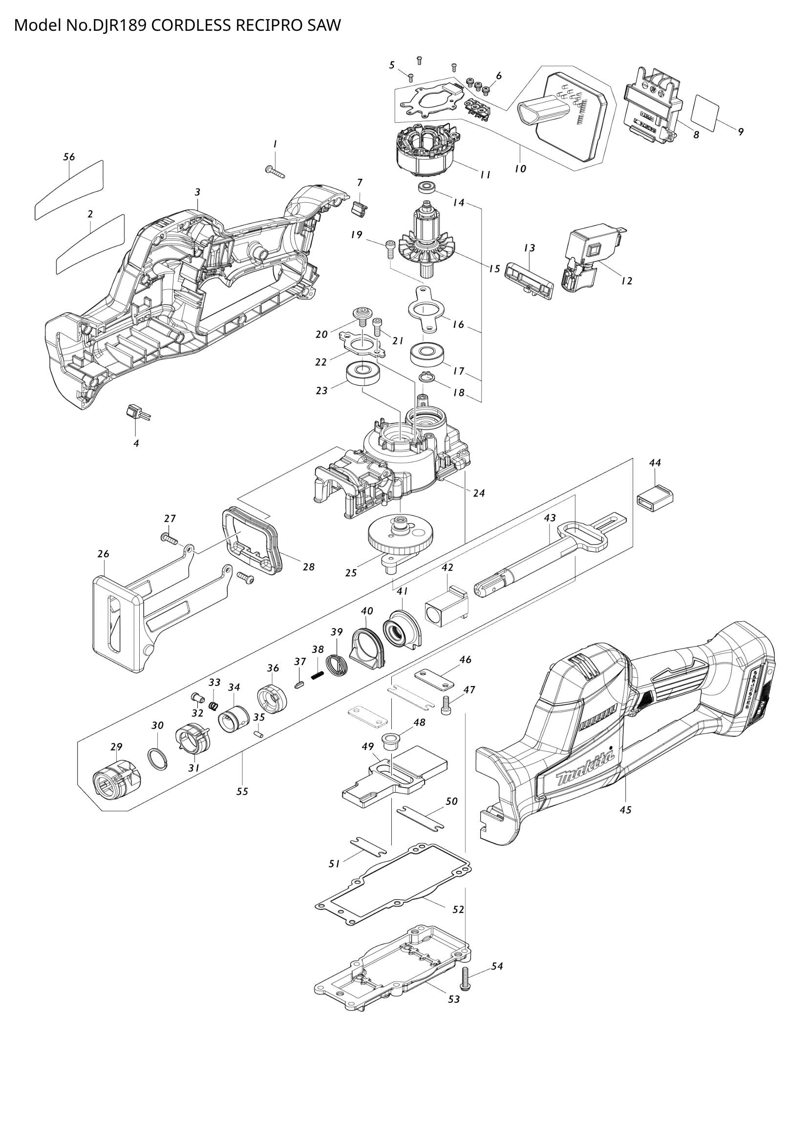 DJR189 exploded view