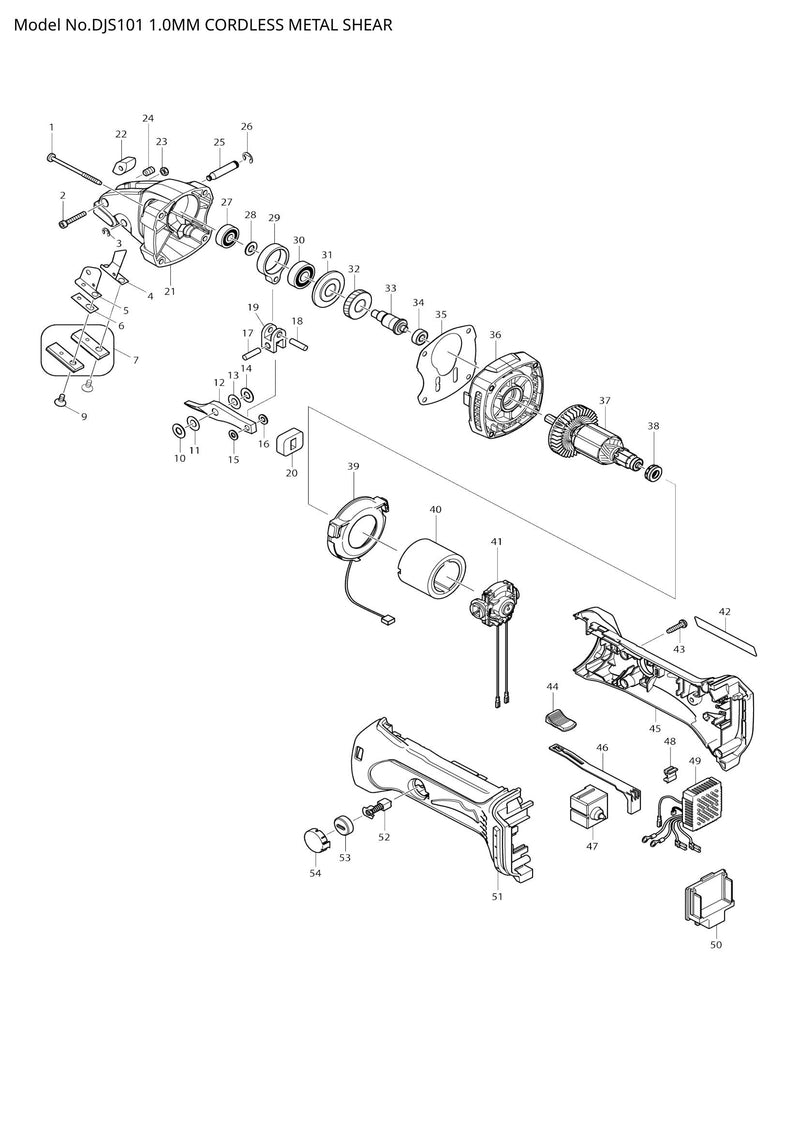 DJS101 exploded view