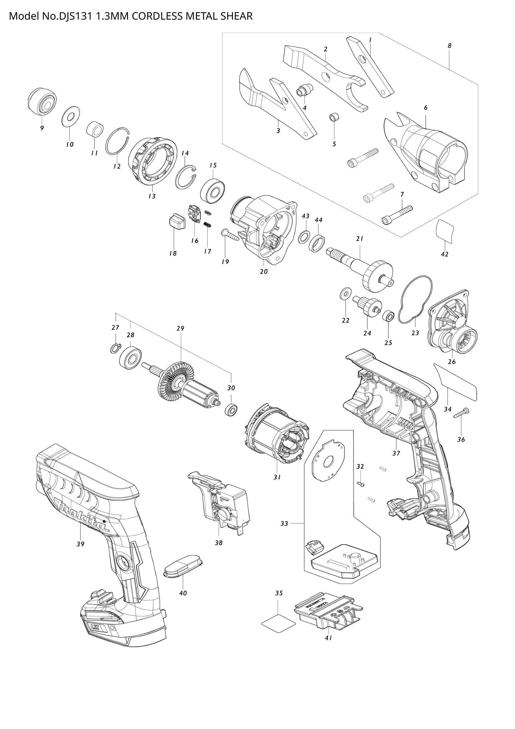 DJS131 exploded view