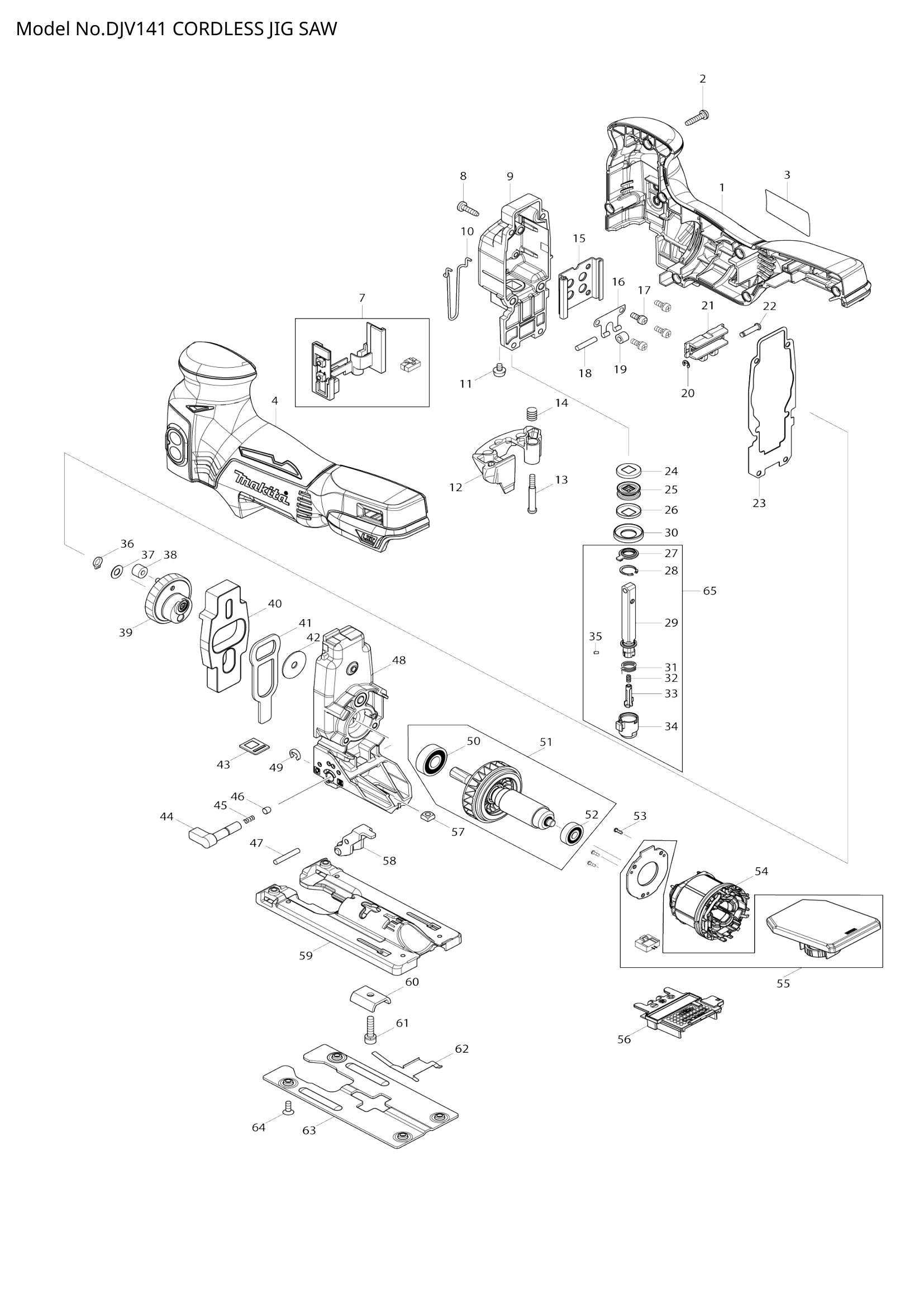 DJV141 exploded view