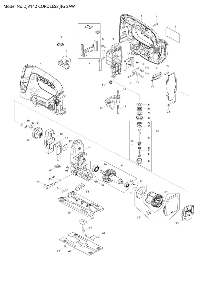 DJV142 exploded view