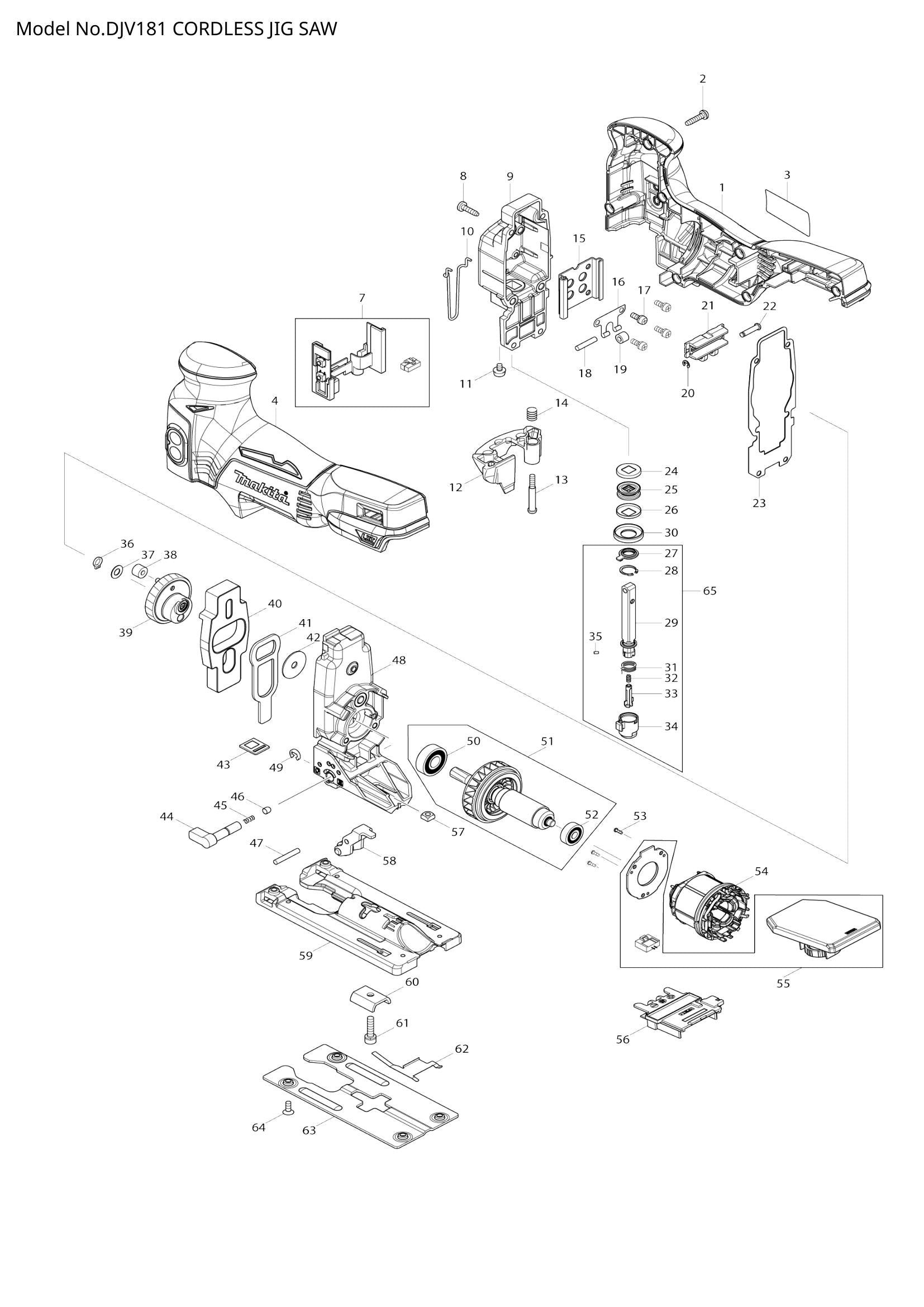 DJV181 exploded view