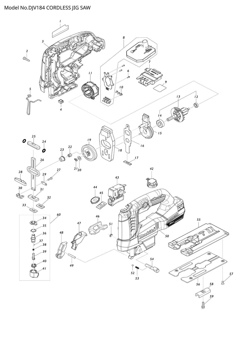 DJV184 exploded view