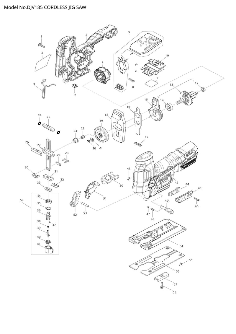 DJV185 exploded view