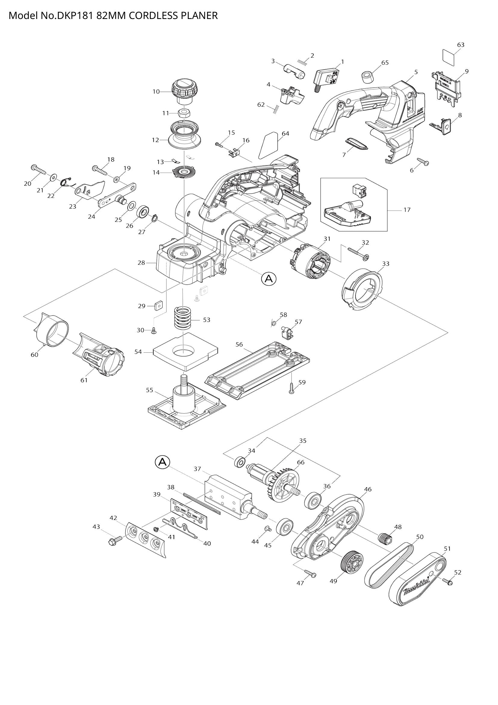 DKP181 exploded view