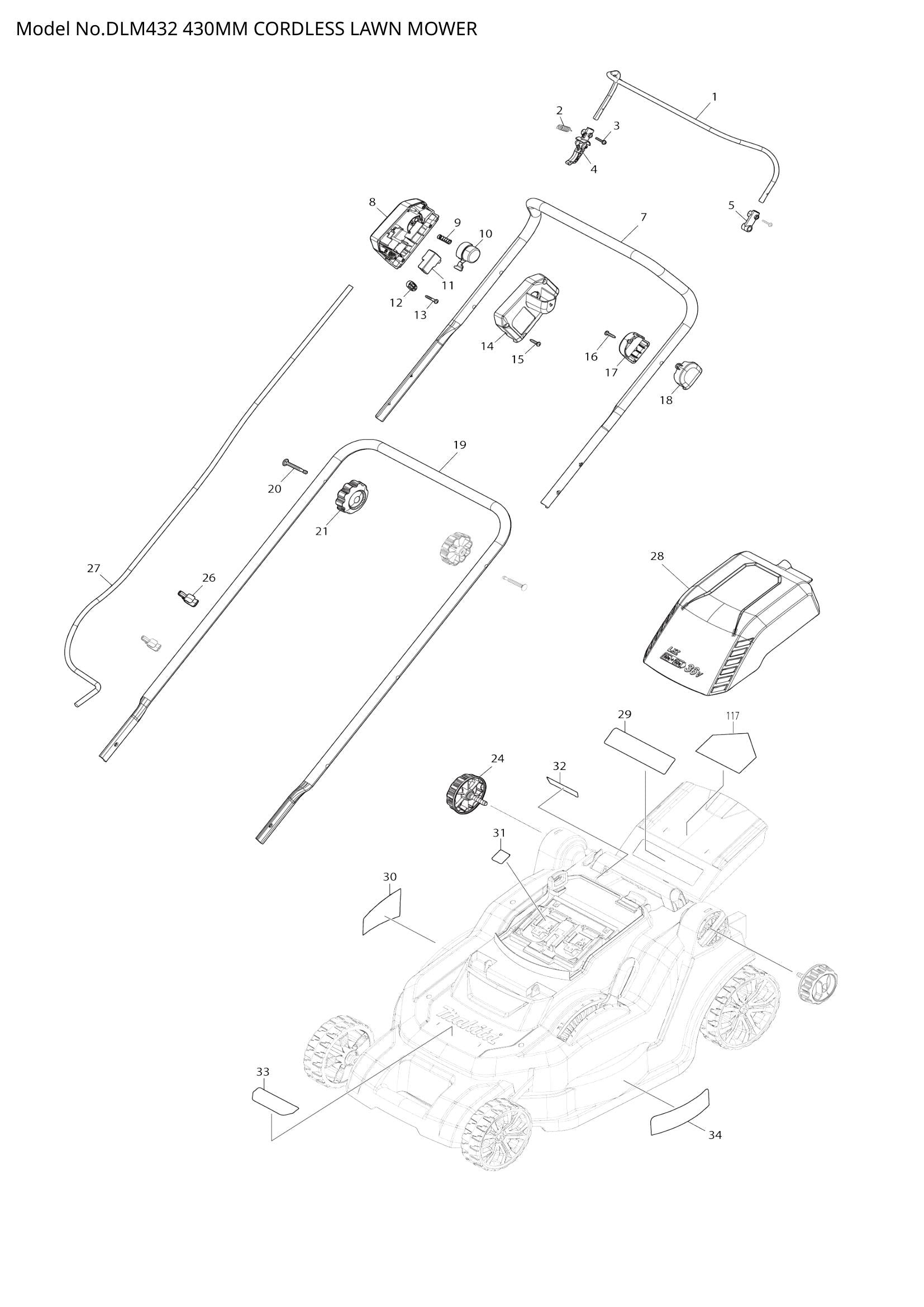 DLM432 exploded view